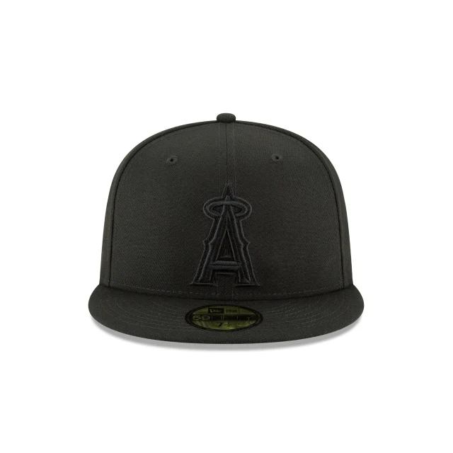 Los Angeles Angels Blackout Basic 59FIFTY Fitted Hat