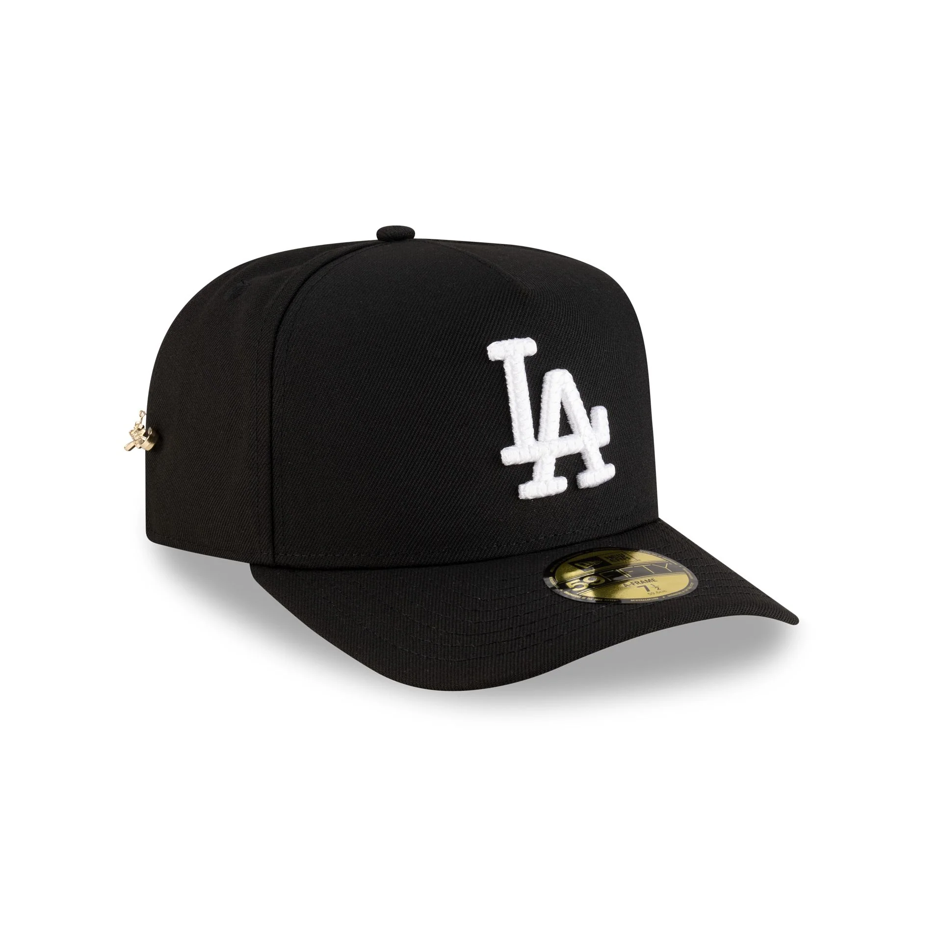 Los Angeles Dodgers Black Script Safety Pin 59FIFTY A-Frame Fitted Hat