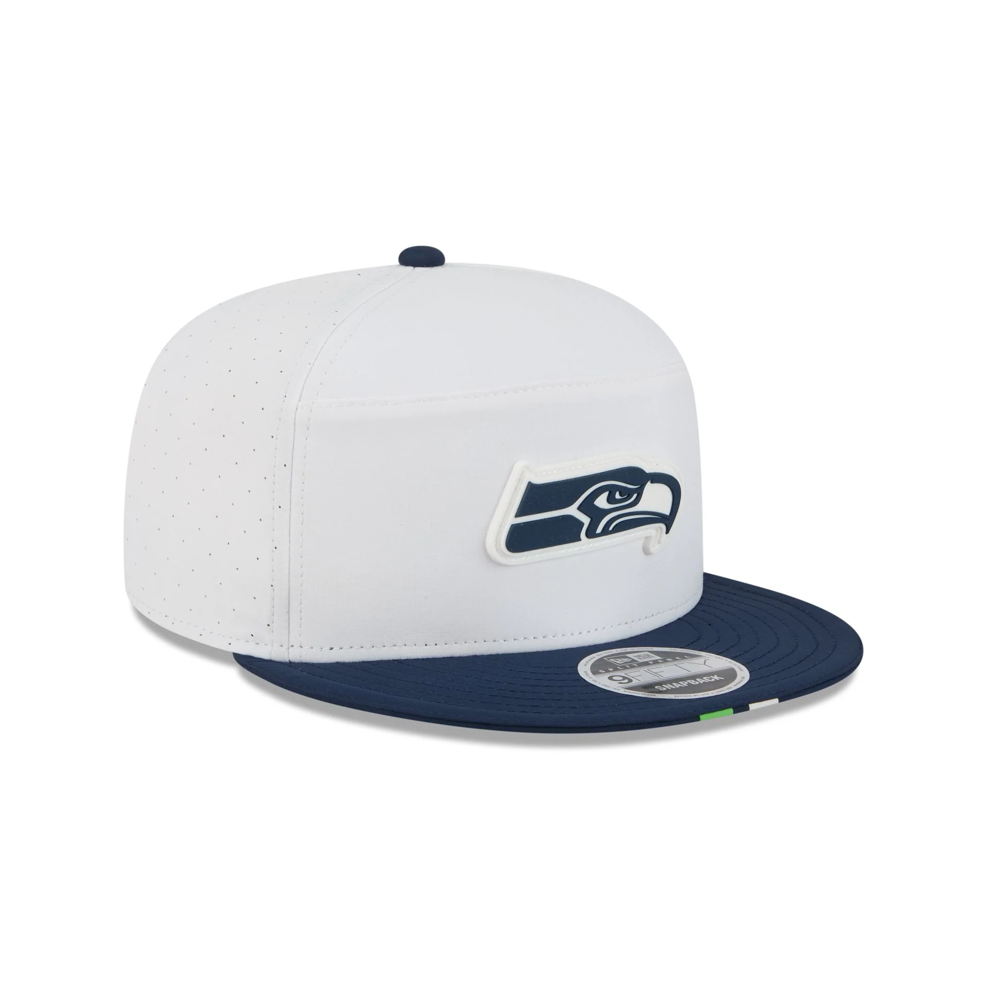 Seattle Seahawks 2025 Training Split Panel 9FIFTY Snapback Hat
