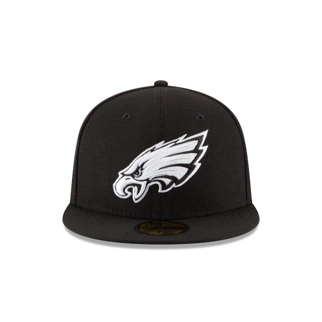 Philadelphia Eagles Black & White 59FIFTY Fitted Hat