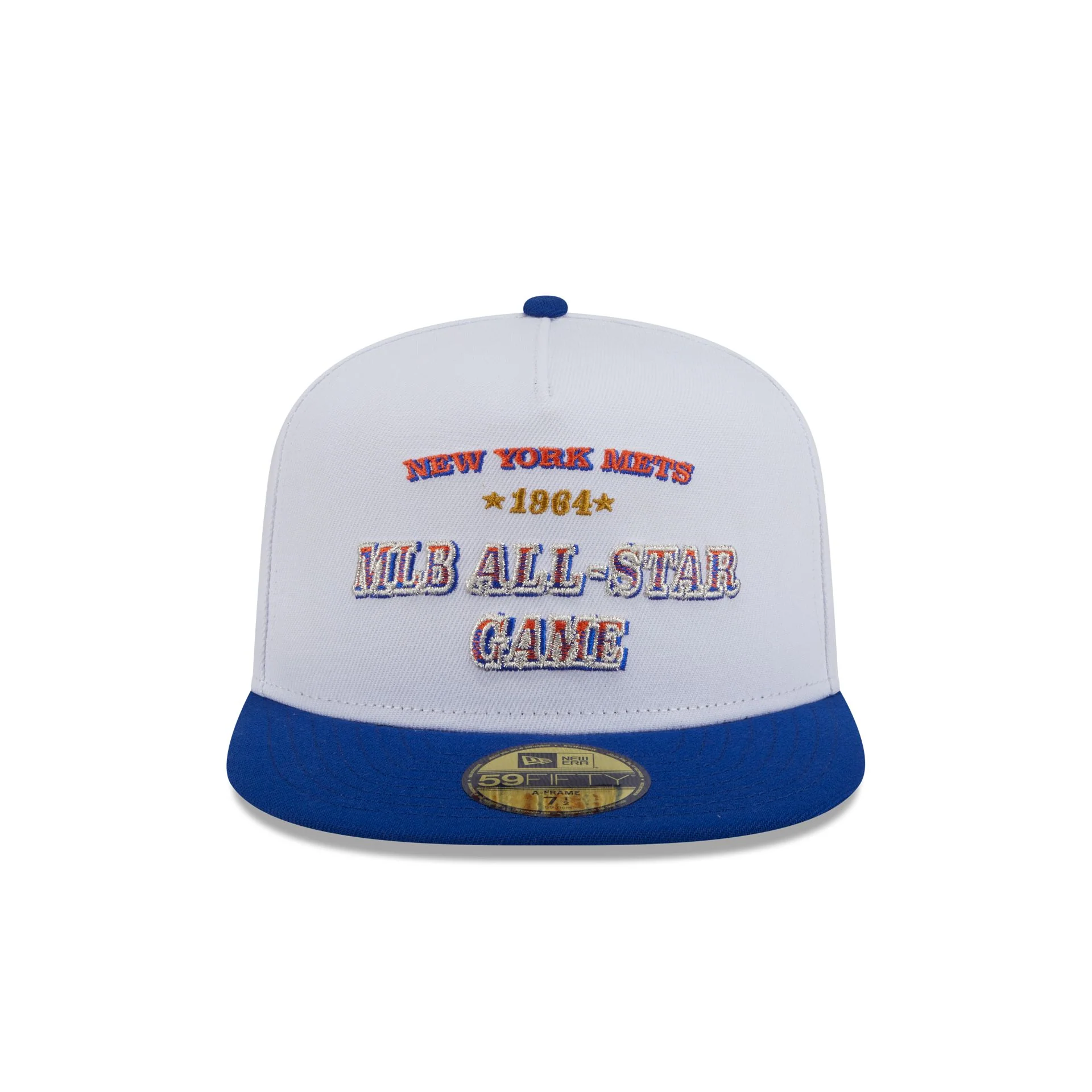 New York Mets Summer Derby White 59FIFTY A-Frame Fitted Hat
