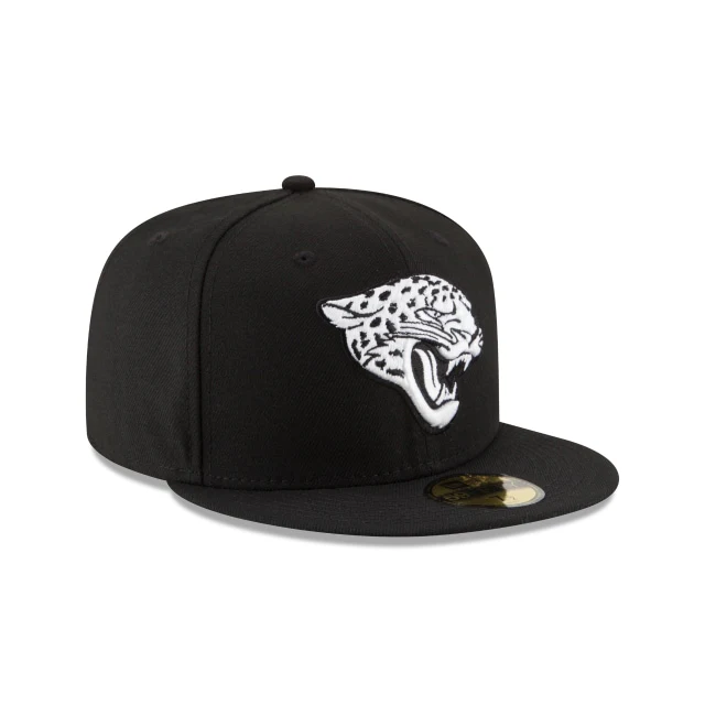 Jacksonville Jaguars Black & White 59FIFTY Fitted Hat