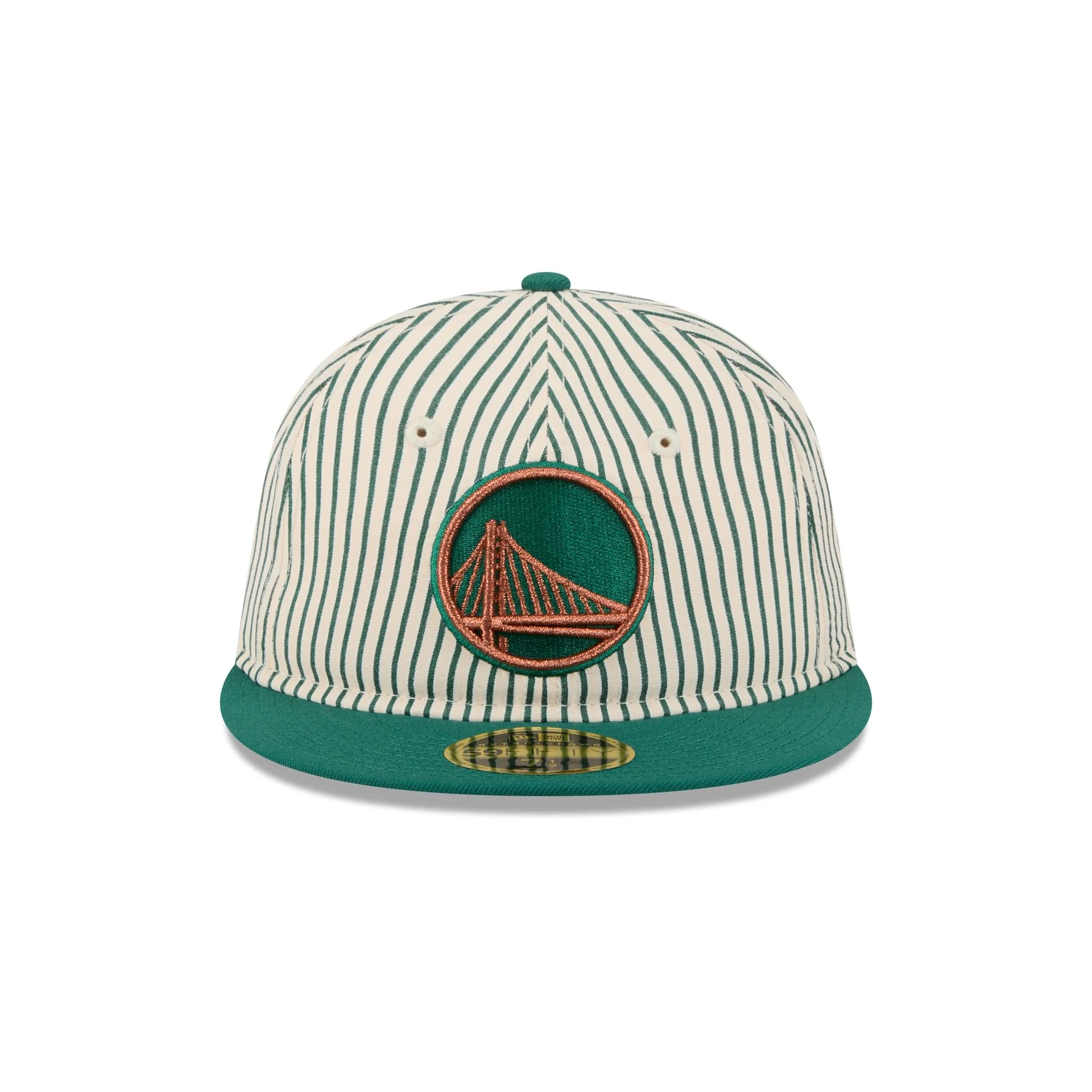 Just Caps Seersucker Golden State Warriors Retro Crown 59FIFTY Fitted Hat