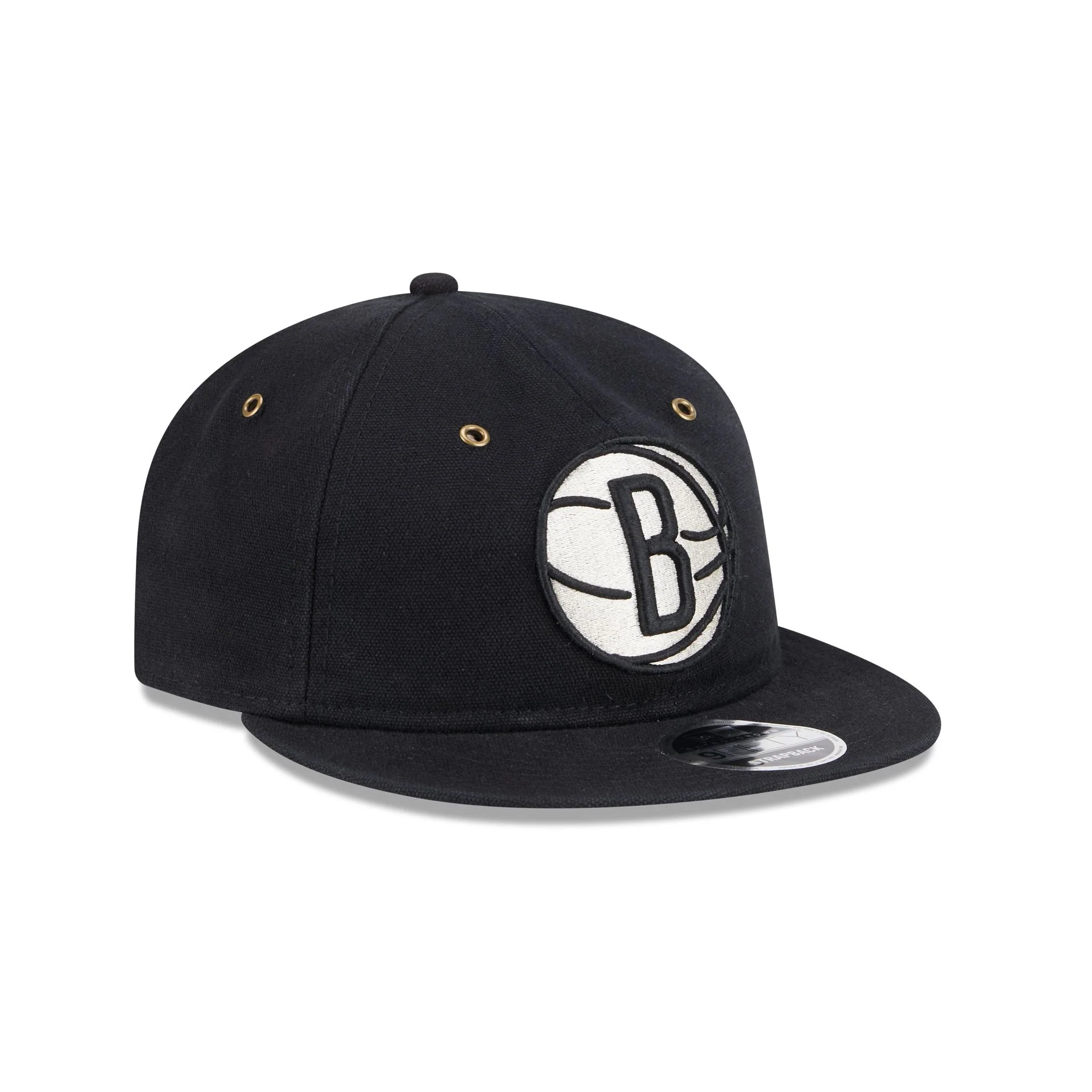 Brooklyn Nets Cotton Canvas Retro Crown 9FIFTY Adjustable Hat