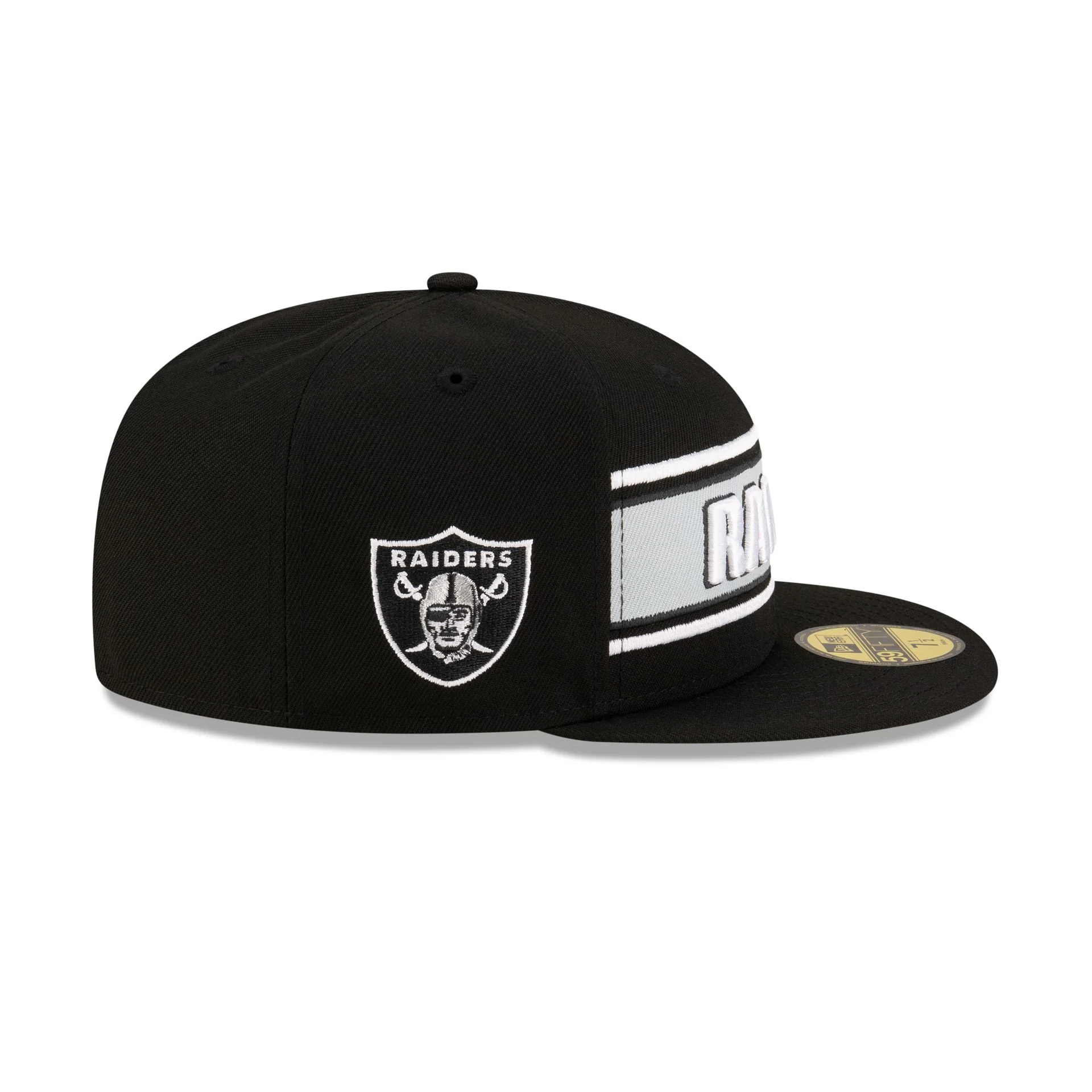 Las Vegas Raiders 2024 Sideline Black 59FIFTY Fitted Hat