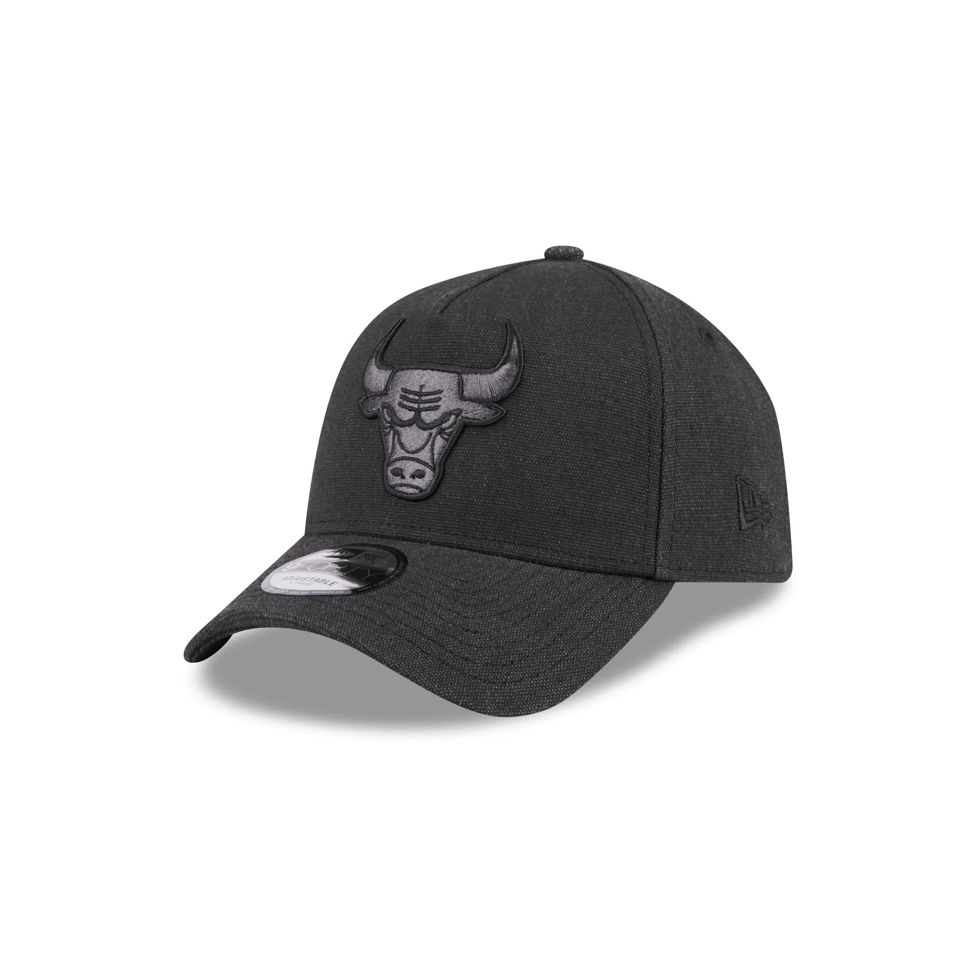 Chicago Bulls Logo Essentials Black 9FORTY A-Frame Snapback Hat