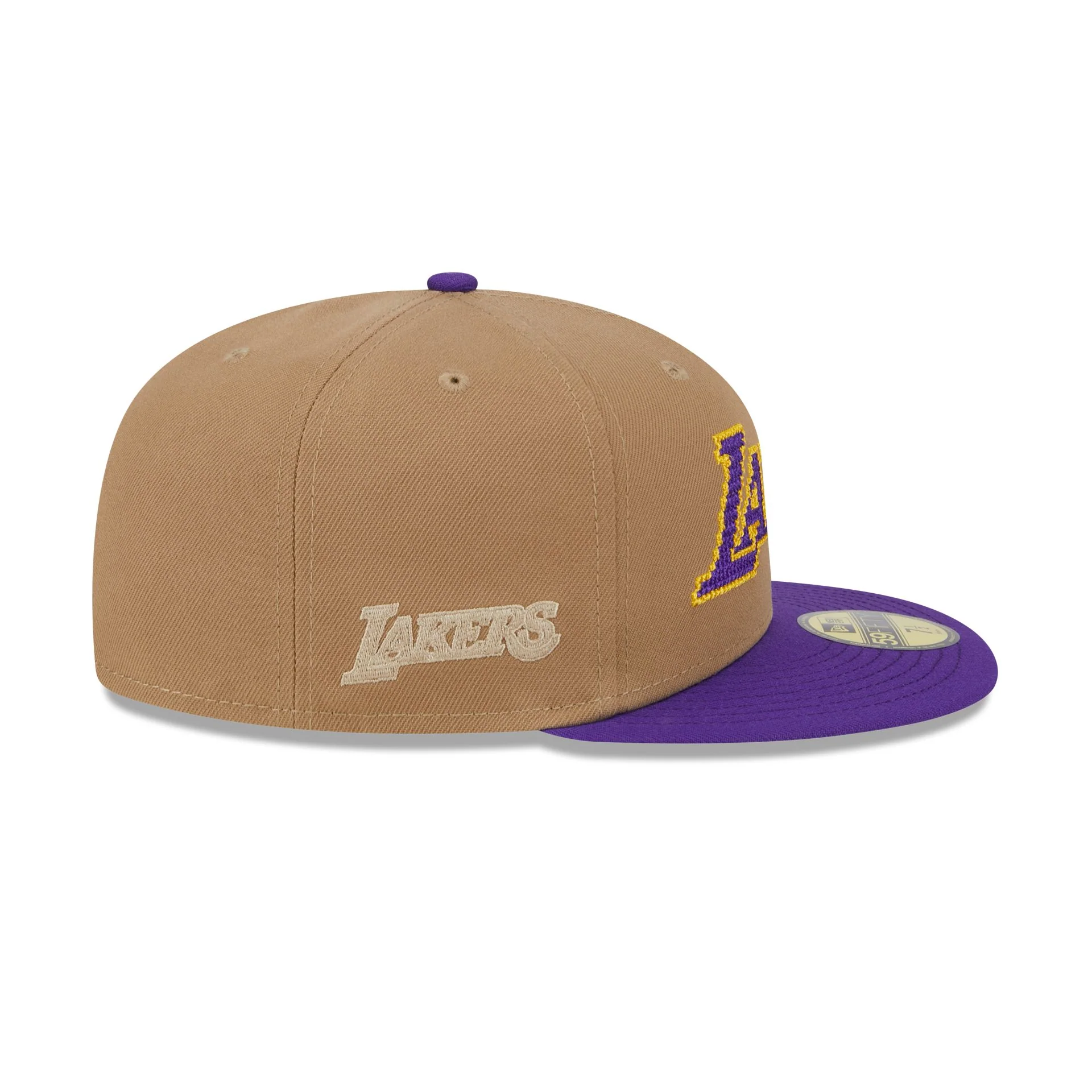 Los Angeles Lakers Classic 8-Bit Wordmark 59FIFTY Fitted Hat