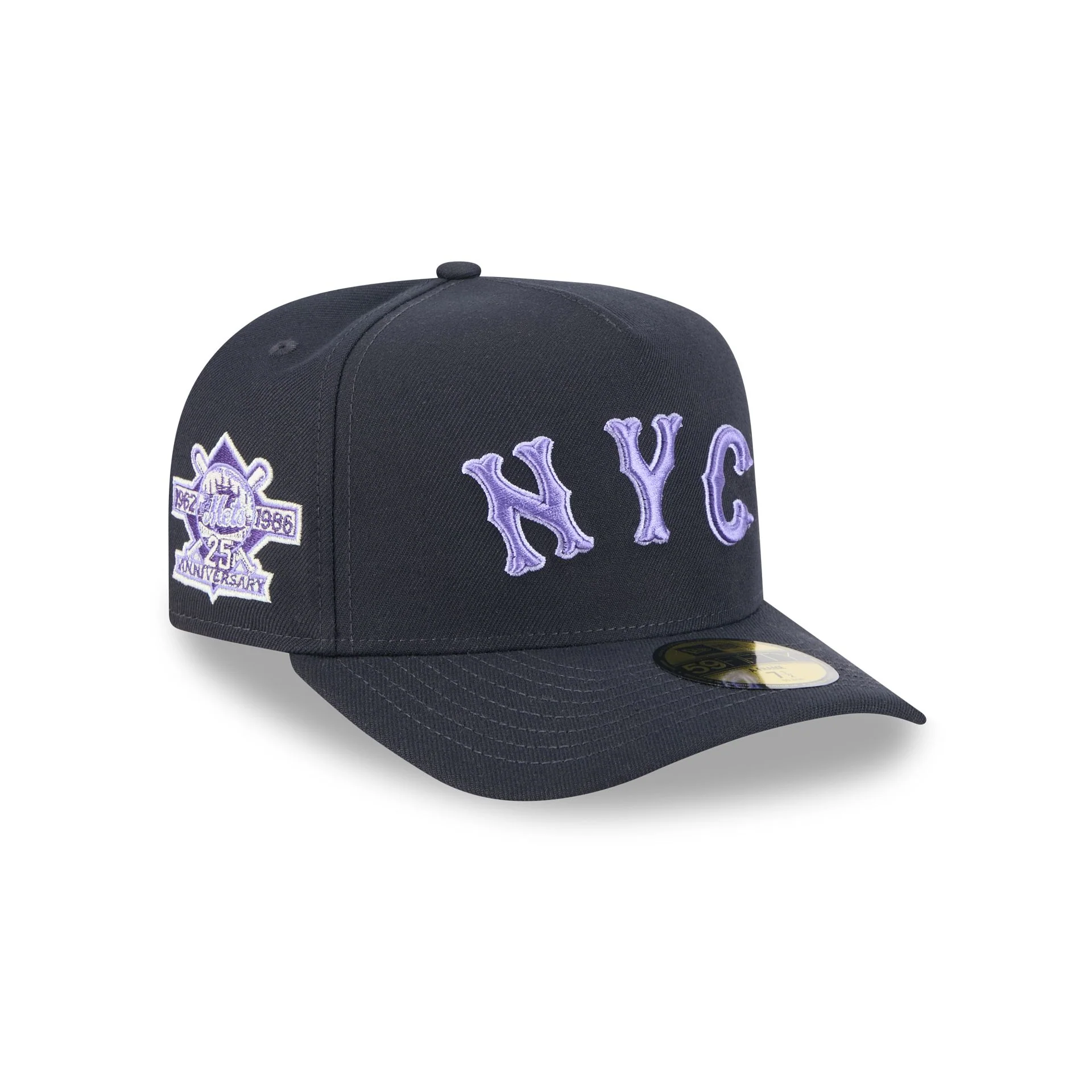 New York Mets Navy Lavender 59FIFTY A-Frame Fitted Hat