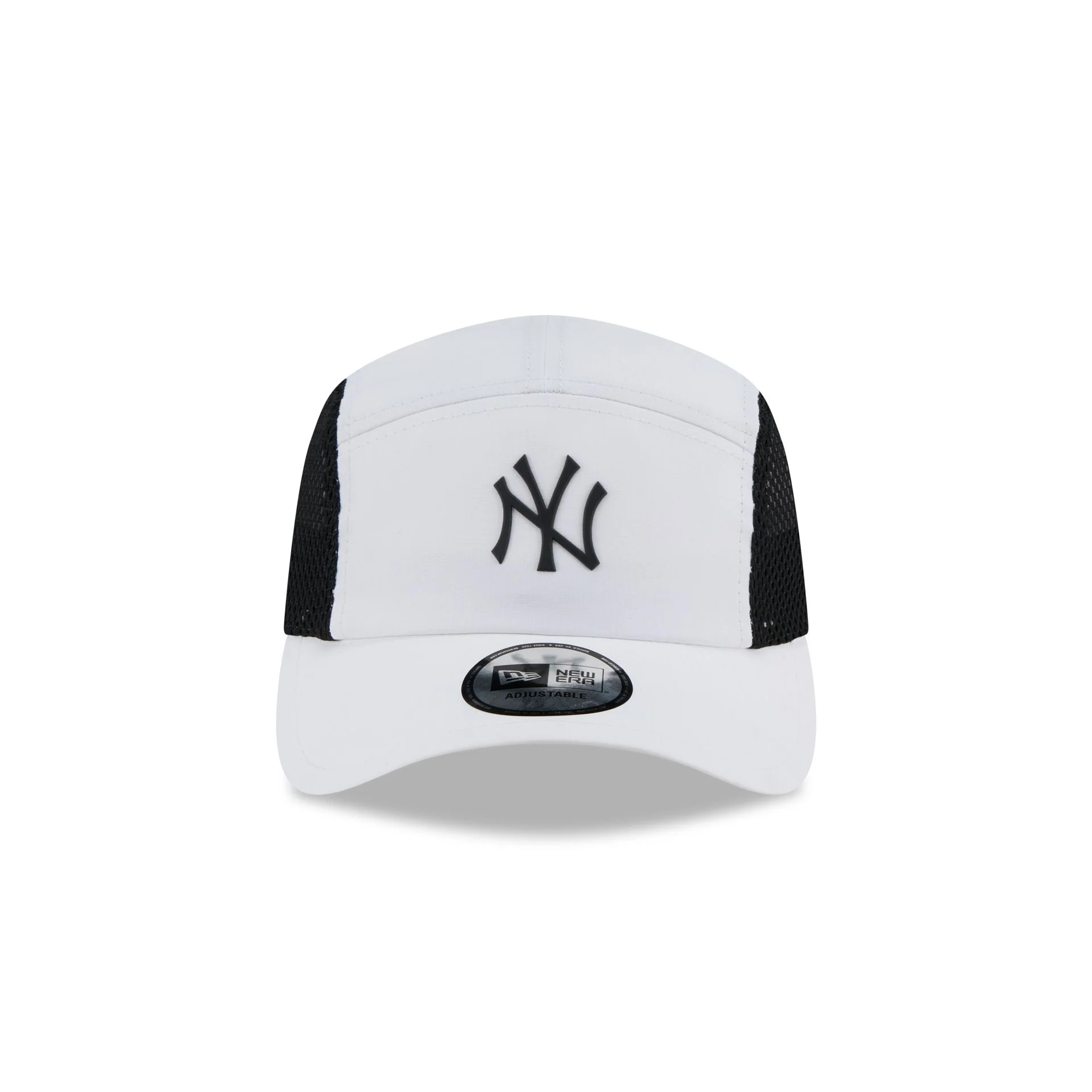 New York Yankees White Poly Runner Adjustable Hat