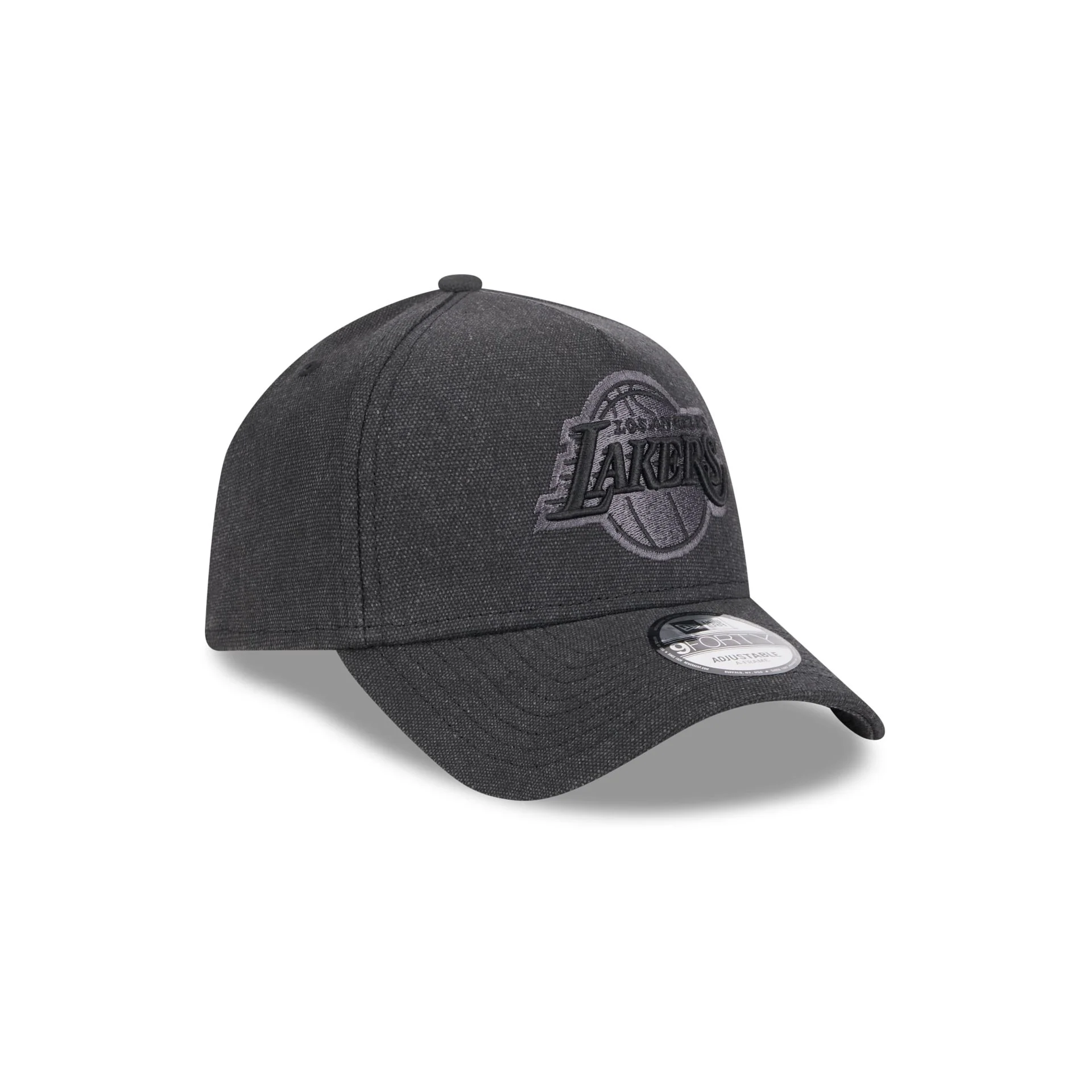 Los Angeles Lakers Logo Essentials Black 9FORTY A-Frame Snapback Hat