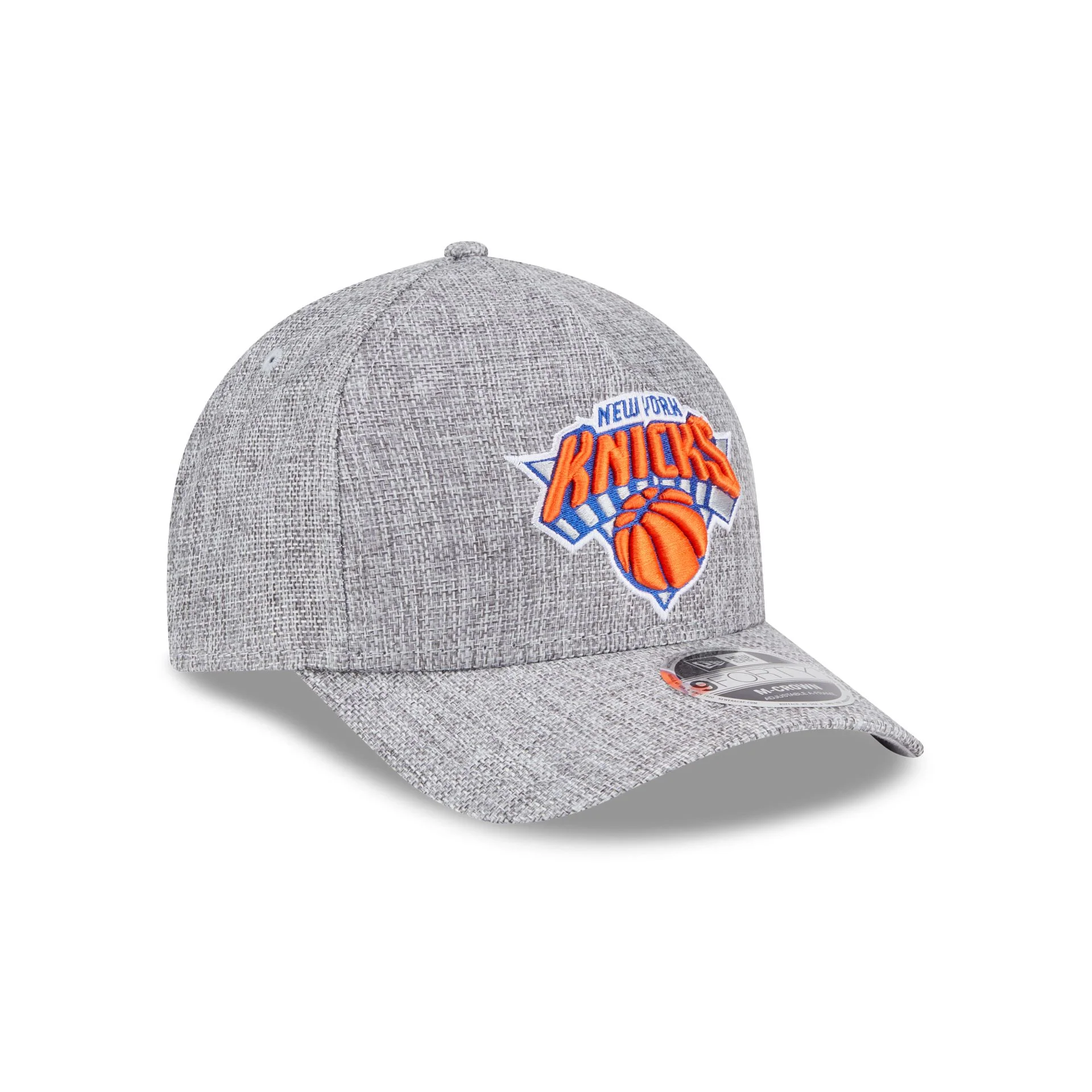 New York Knicks Cotton Weave Gray 9FORTY M-Crown A-Frame Snapback Hat