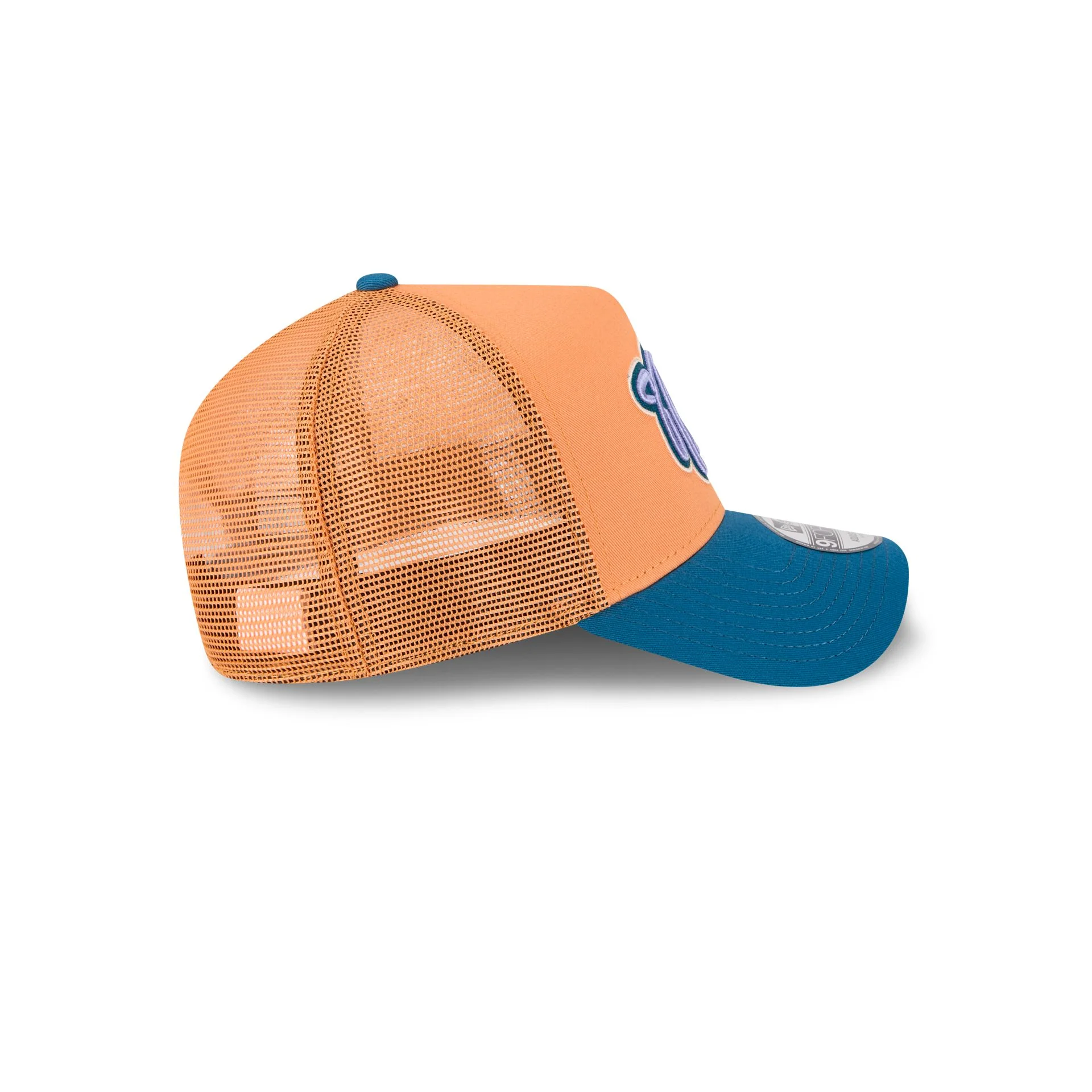 Brooklyn Nets Orange Glaze 9FORTY A-Frame Trucker Hat