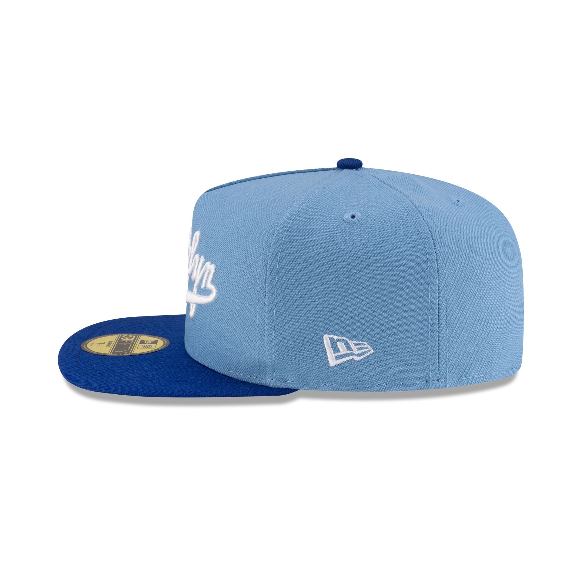 Just Caps Sky Blue Brooklyn Dodgers 59FIFTY A-Frame Fitted Hat