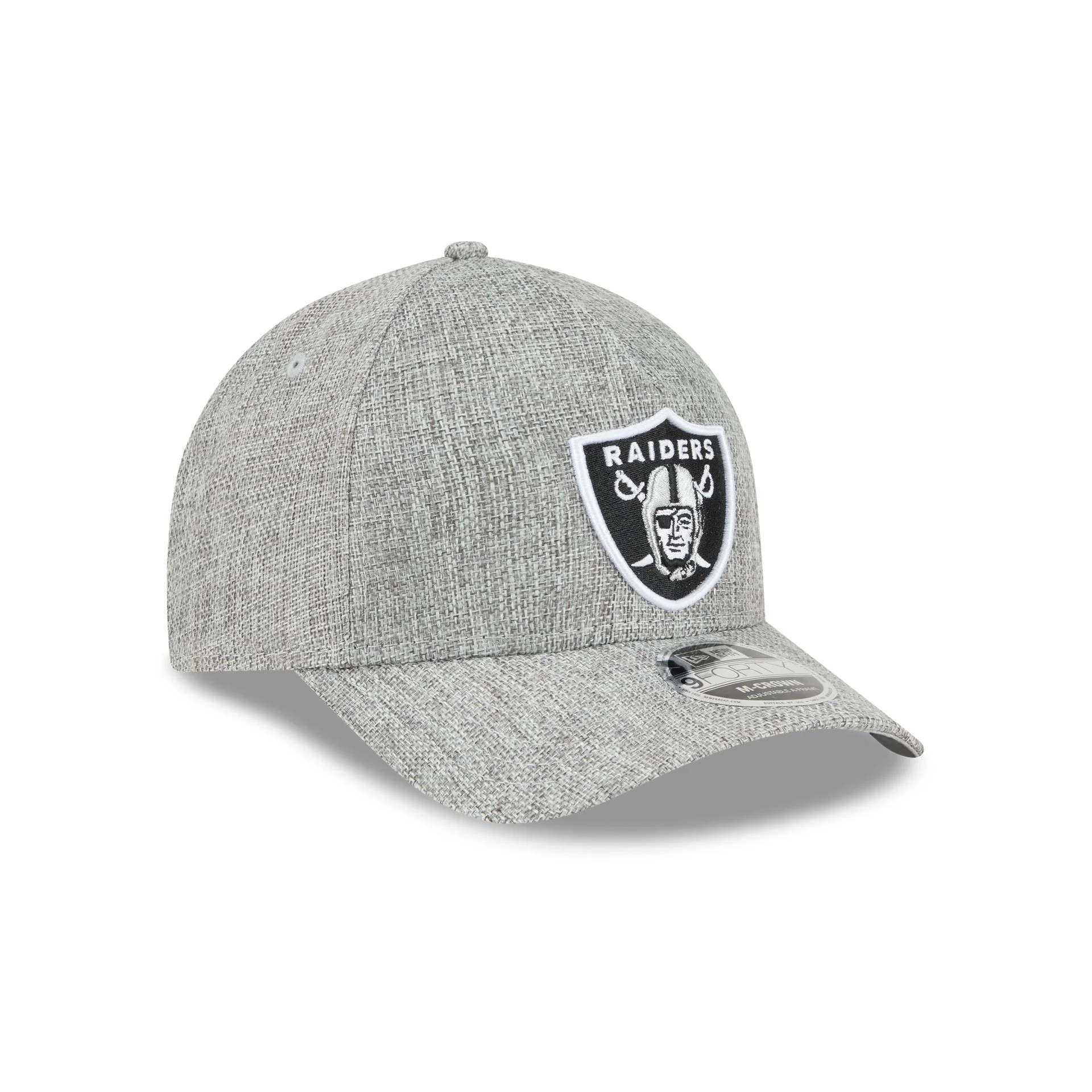 Las Vegas Raiders Cotton Weave Gray 9FORTY M-Crown A-Frame Snapback Hat
