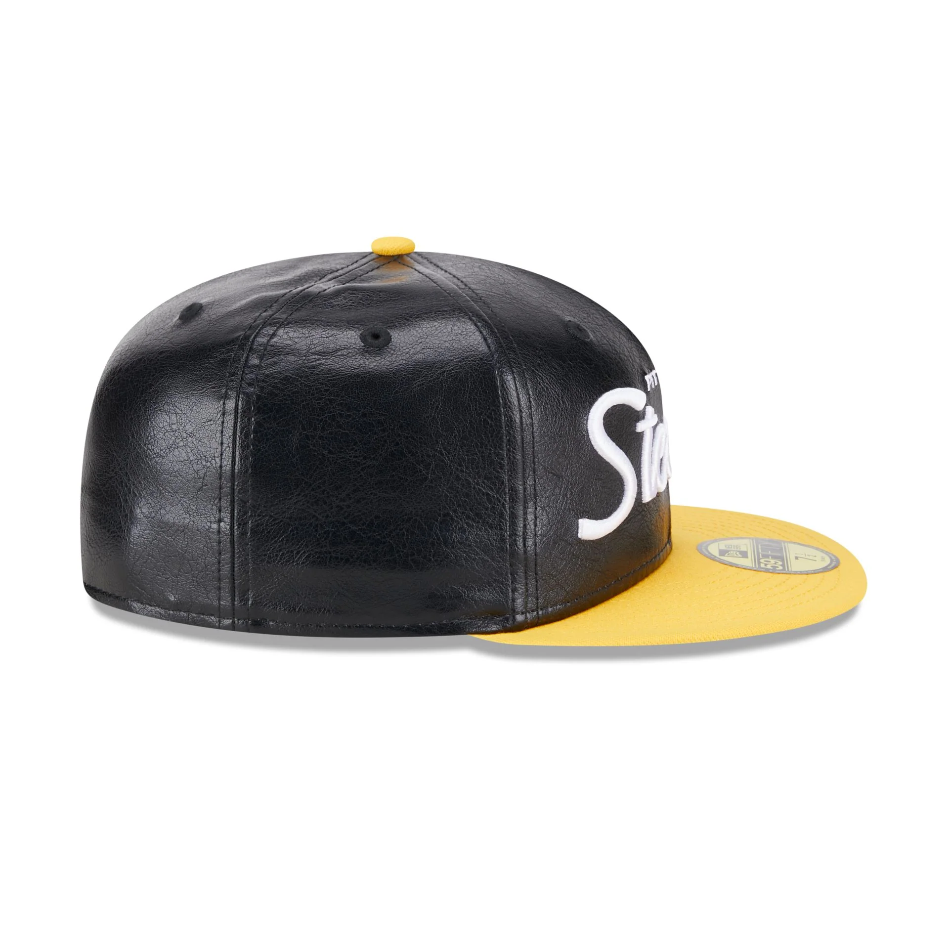 Pittsburgh Steelers Faux Leather Crown 59FIFTY Fitted Hat