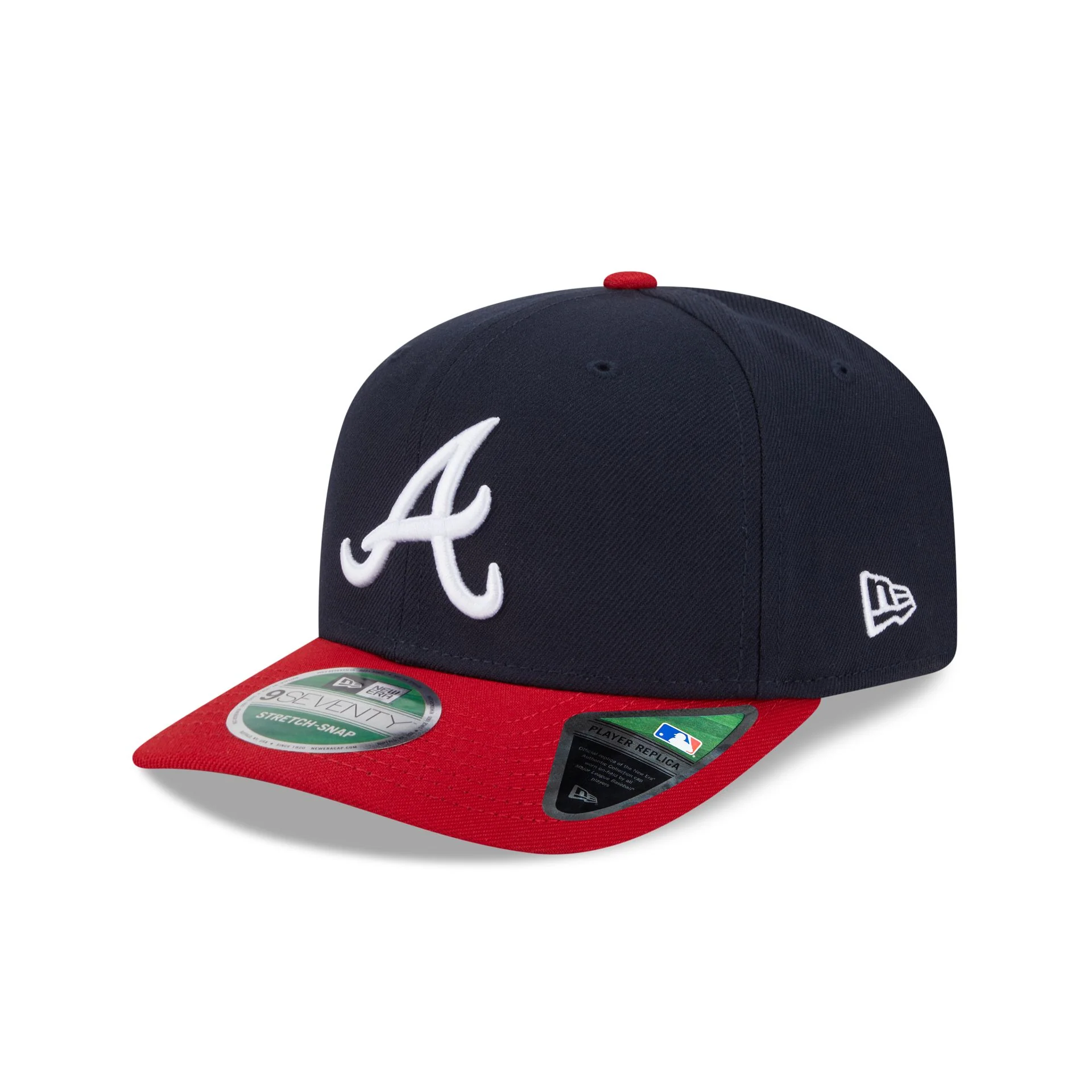 Atlanta Braves Home Authentic Collection 9SEVENTY Stretch-Snap Hat