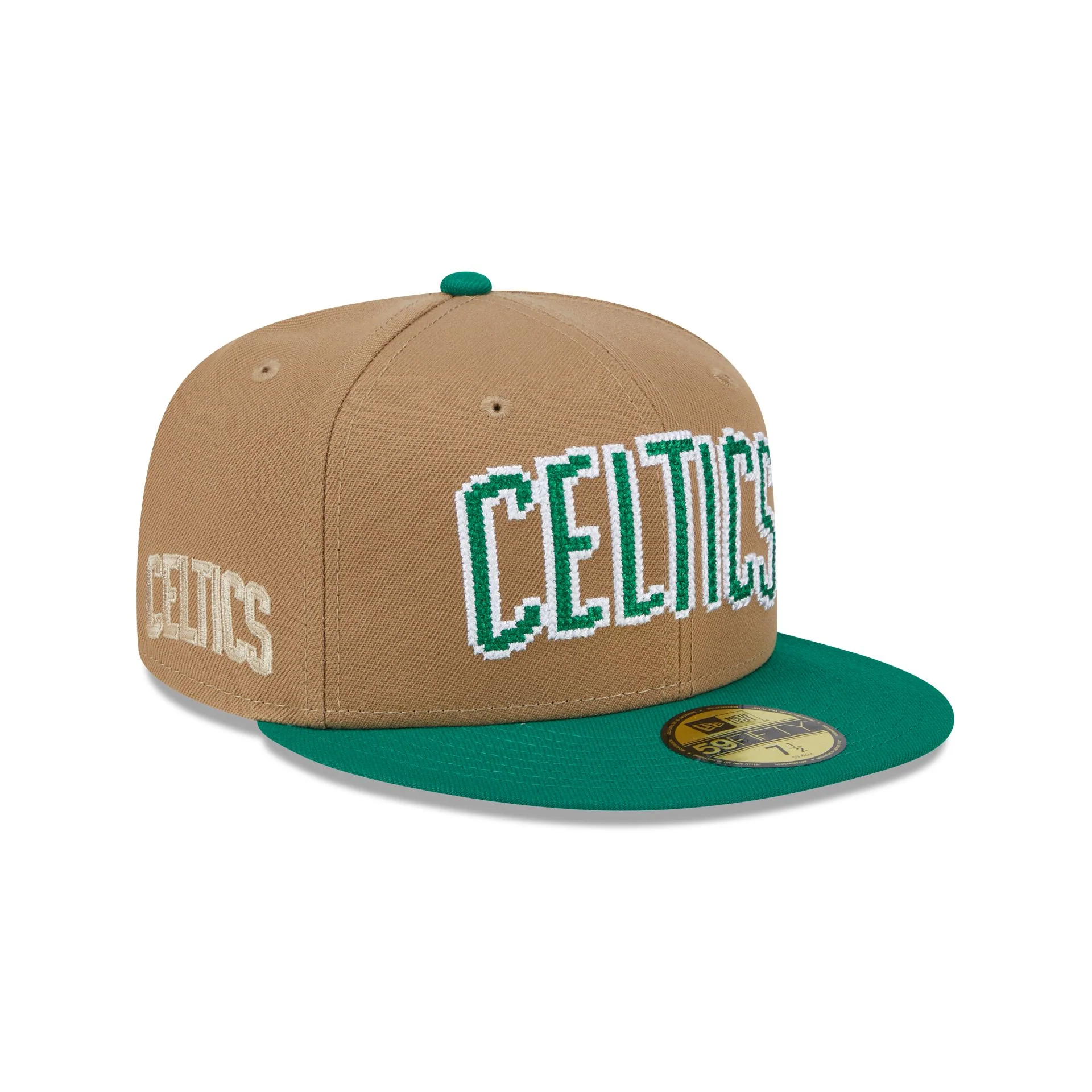 Boston Celtics Classic 8-Bit Wordmark 59FIFTY Fitted Hat
