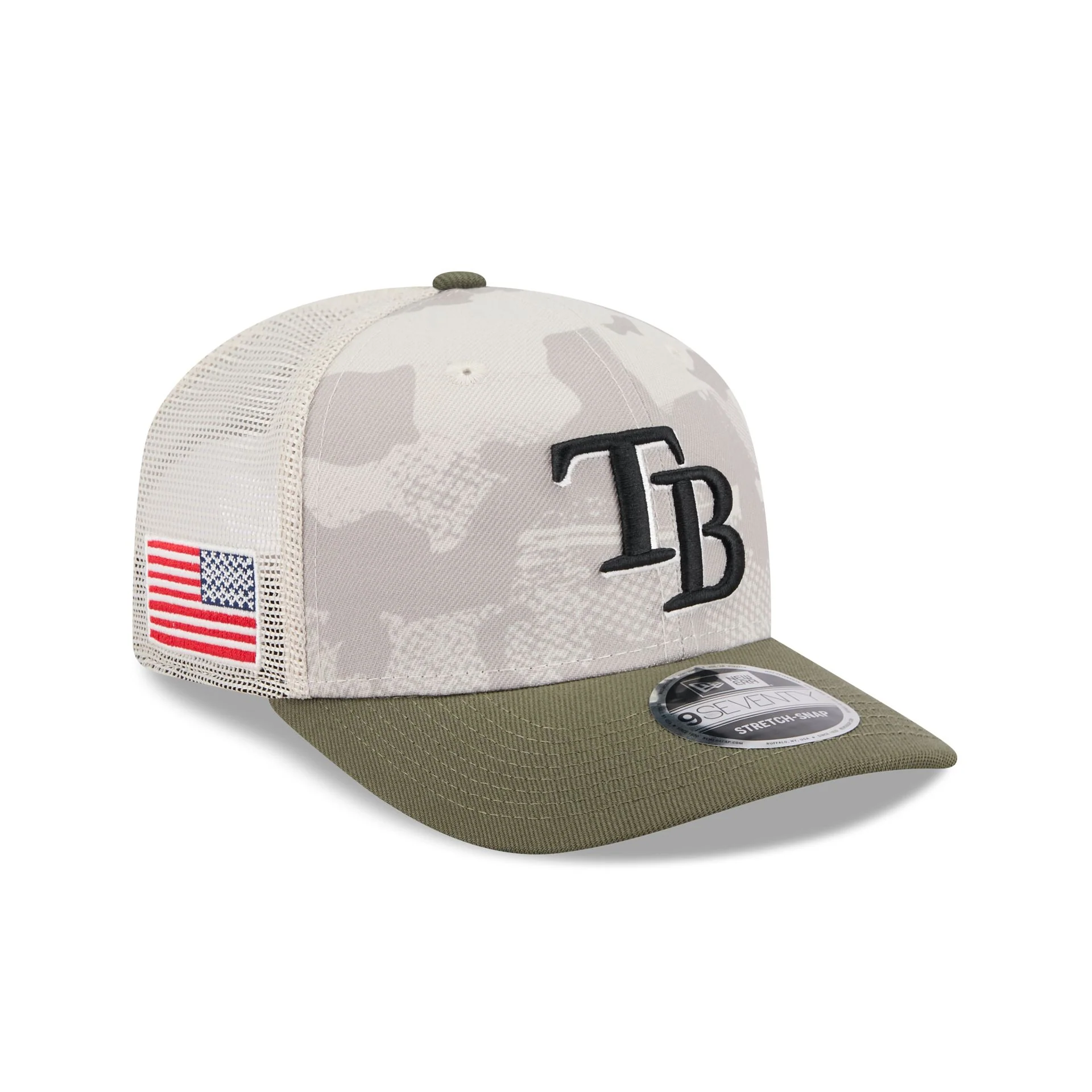 Tampa Bay Rays Armed Forces Day 2025 9SEVENTY Trucker Hat