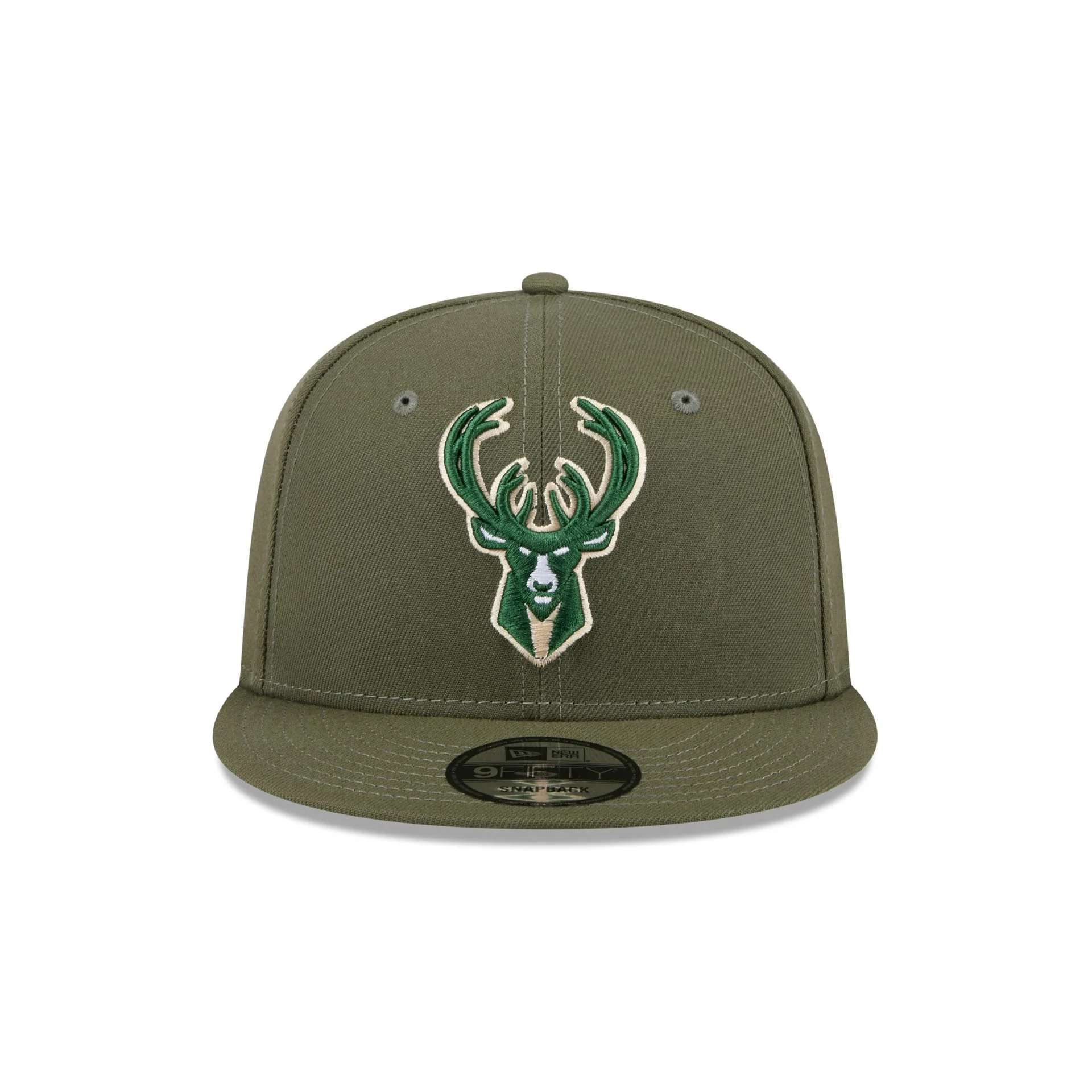 Milwaukee Bucks Olive 9FIFTY Snapback Hat