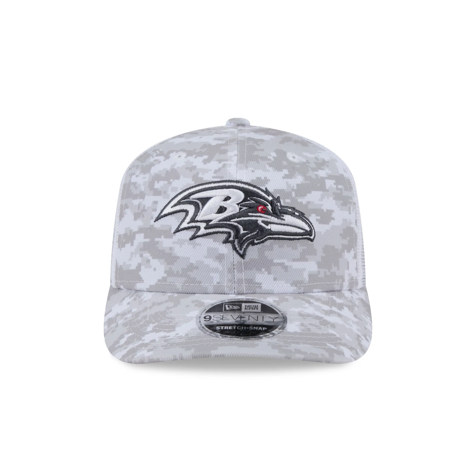 Baltimore Ravens 2024 Salute to Service 9SEVENTY Trucker Hat