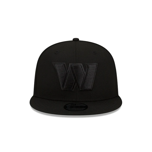 Washington Commanders Black On Black 9FIFTY Snapback Hat