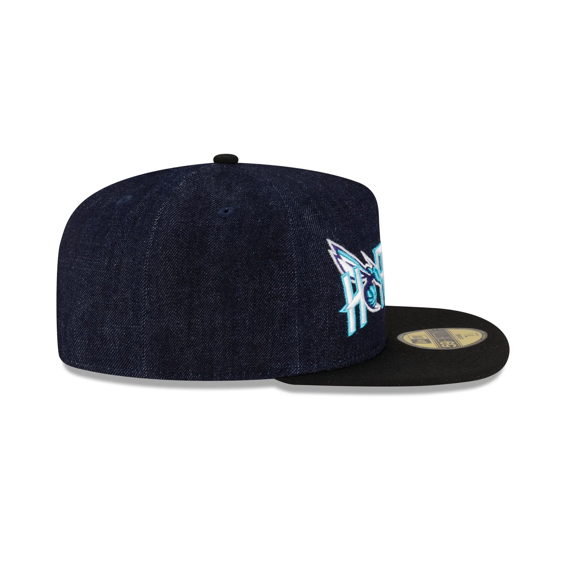 Charlotte Hornets Navy Denim 59FIFTY A-Frame Fitted Hat