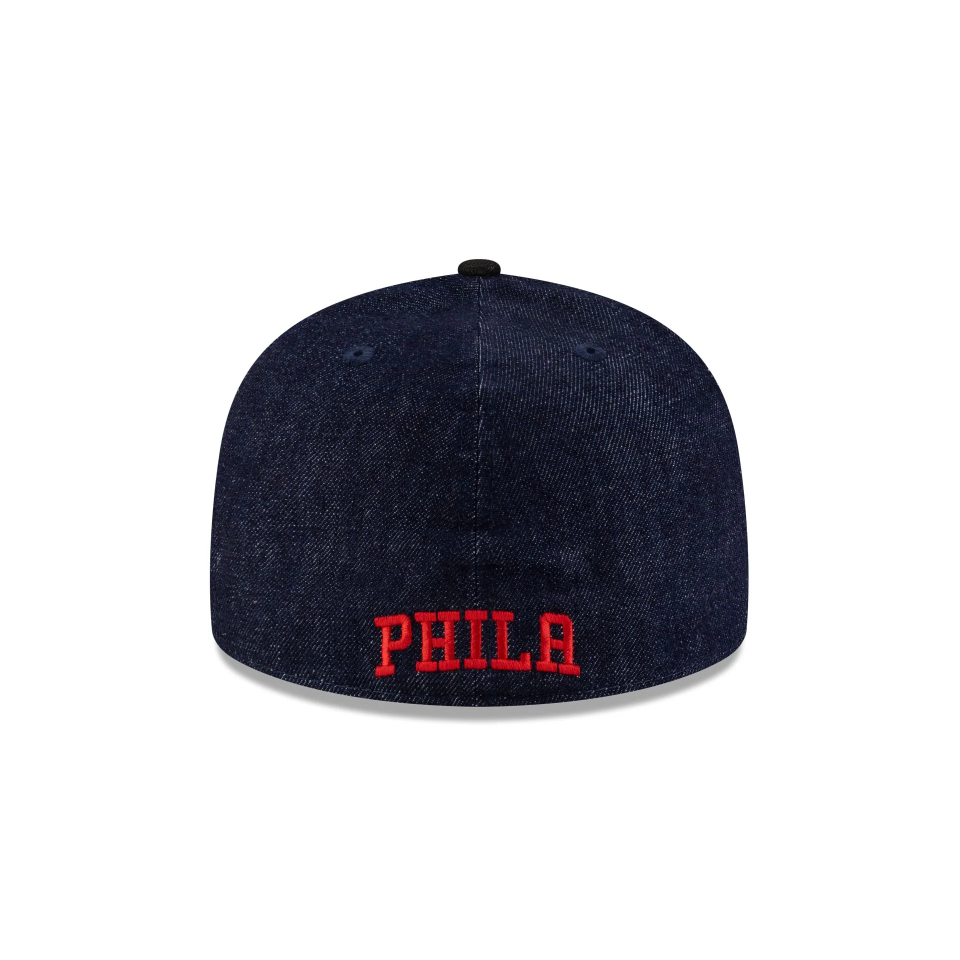 Philadelphia 76ers Navy Denim 59FIFTY A-Frame Fitted Hat