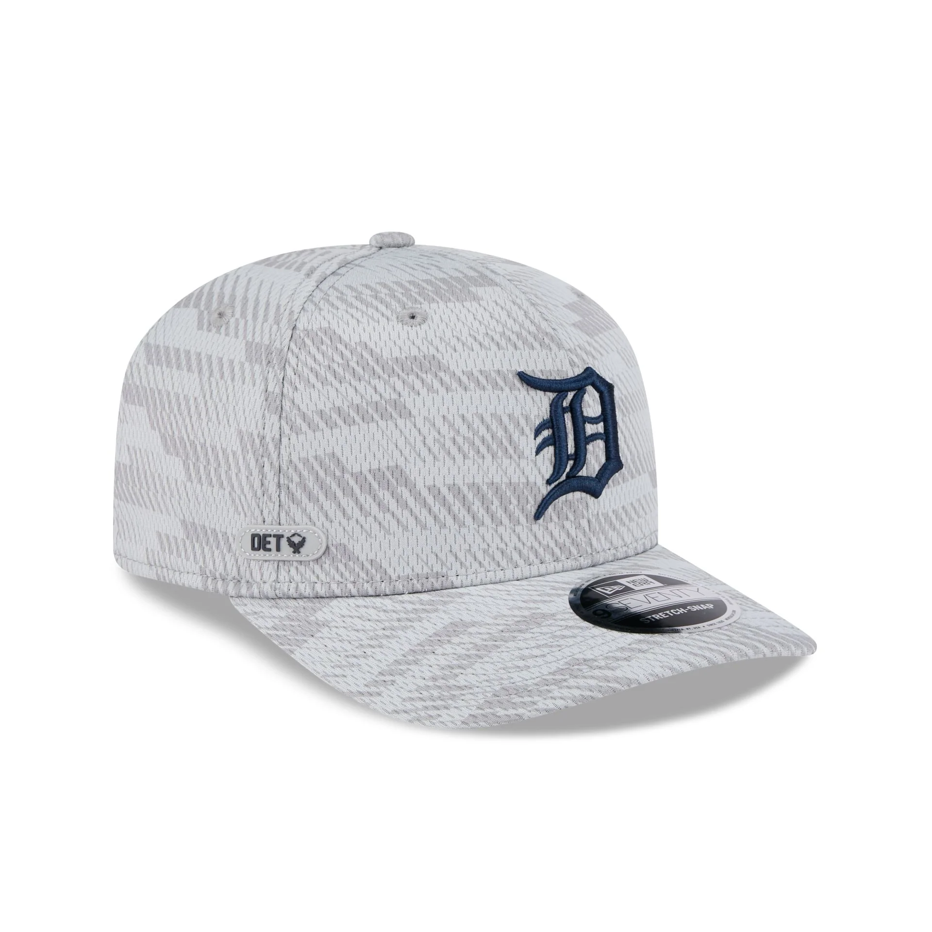 Detroit Tigers 2025 Clubhouse Gray 9SEVENTY Stretch-Snap Hat