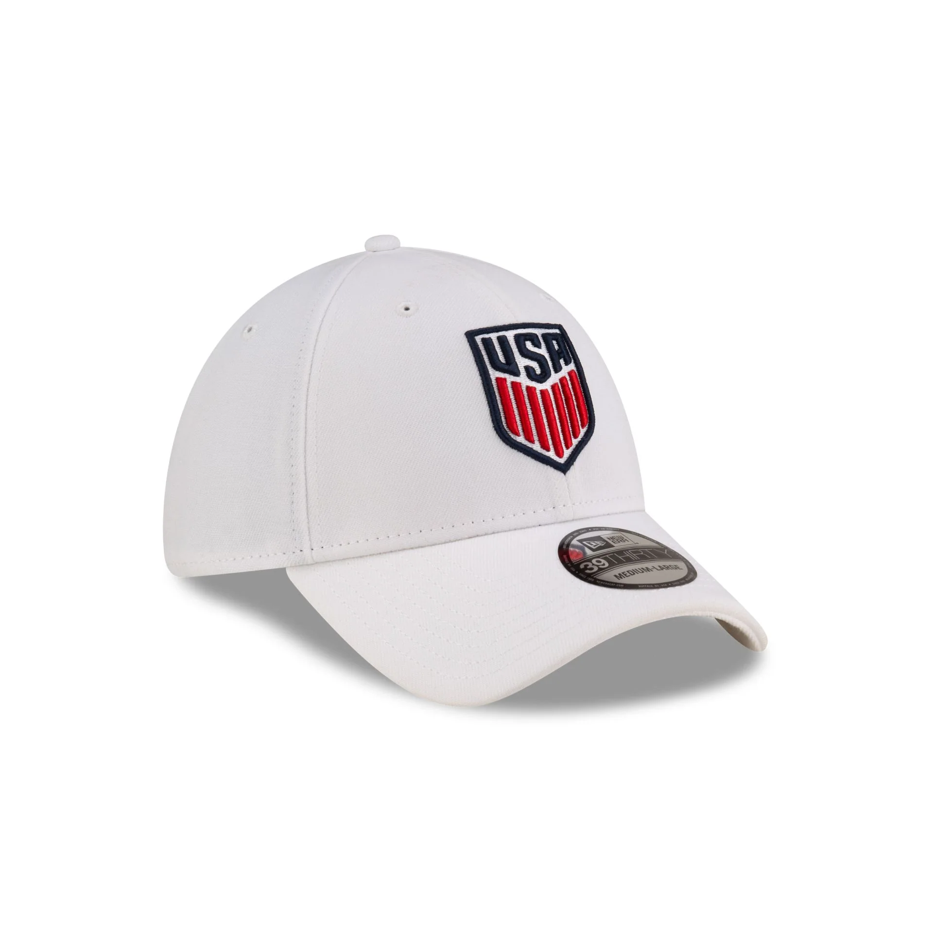 U.S. Soccer Men's National Team White 39THIRTY Stretch Fit Hat
