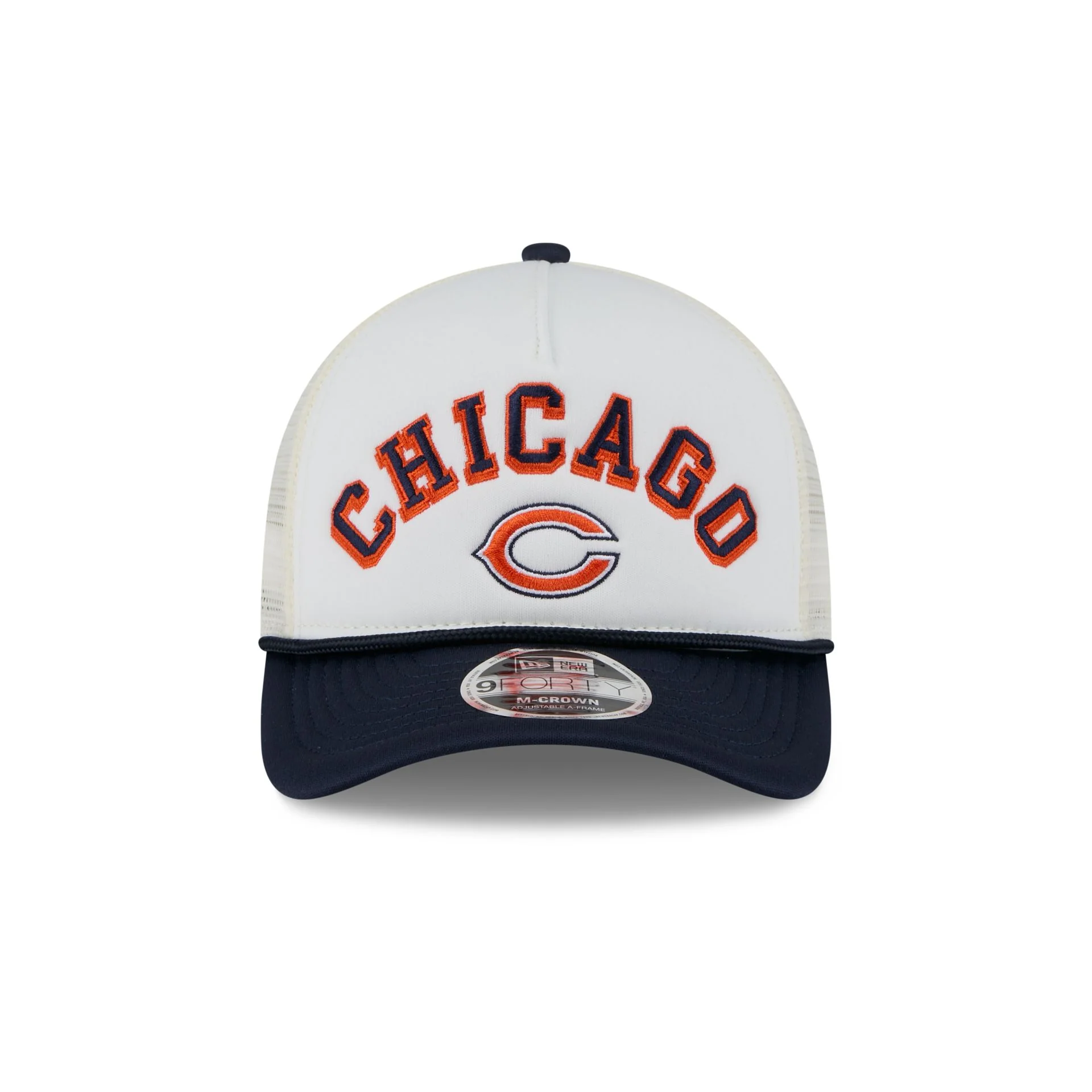 Chicago Bears Chrome Arch 9FORTY M-Crown A-Frame Trucker Hat