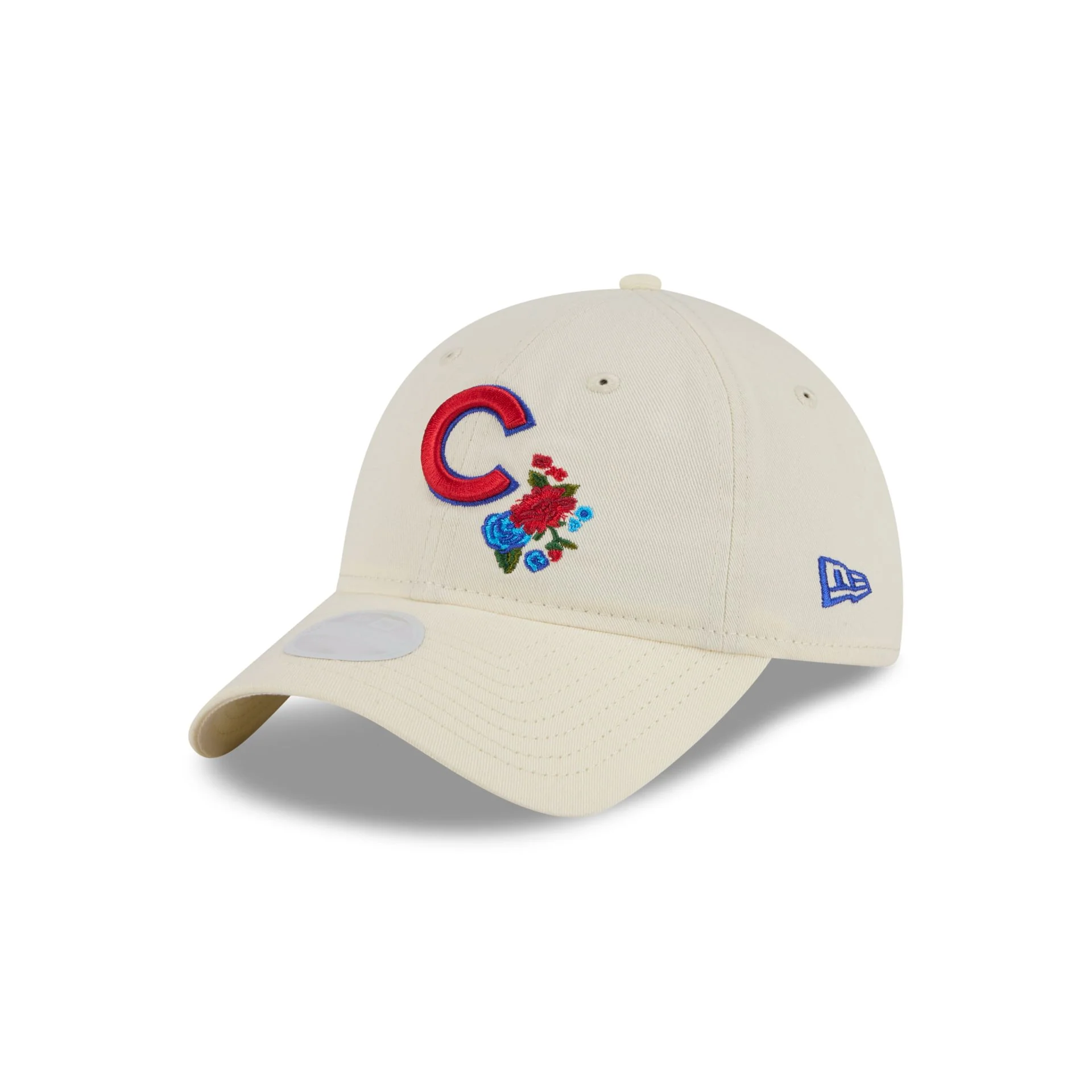 Chicago Cubs Women's Floral Stitch 9TWENTY Adjustable Hat