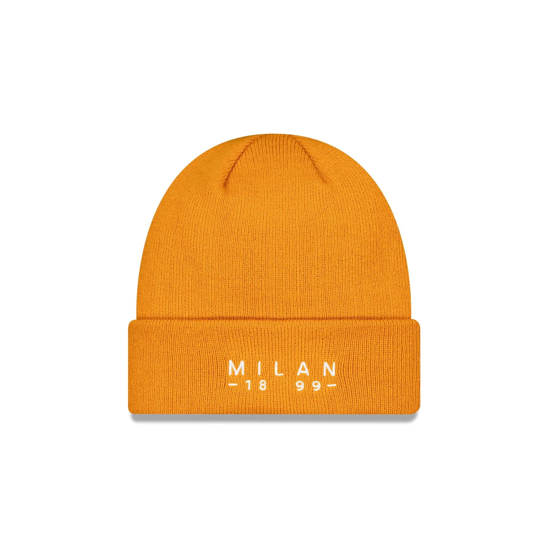 AC Milan Seasonal Orange Wordmark Cuff Knit Hat