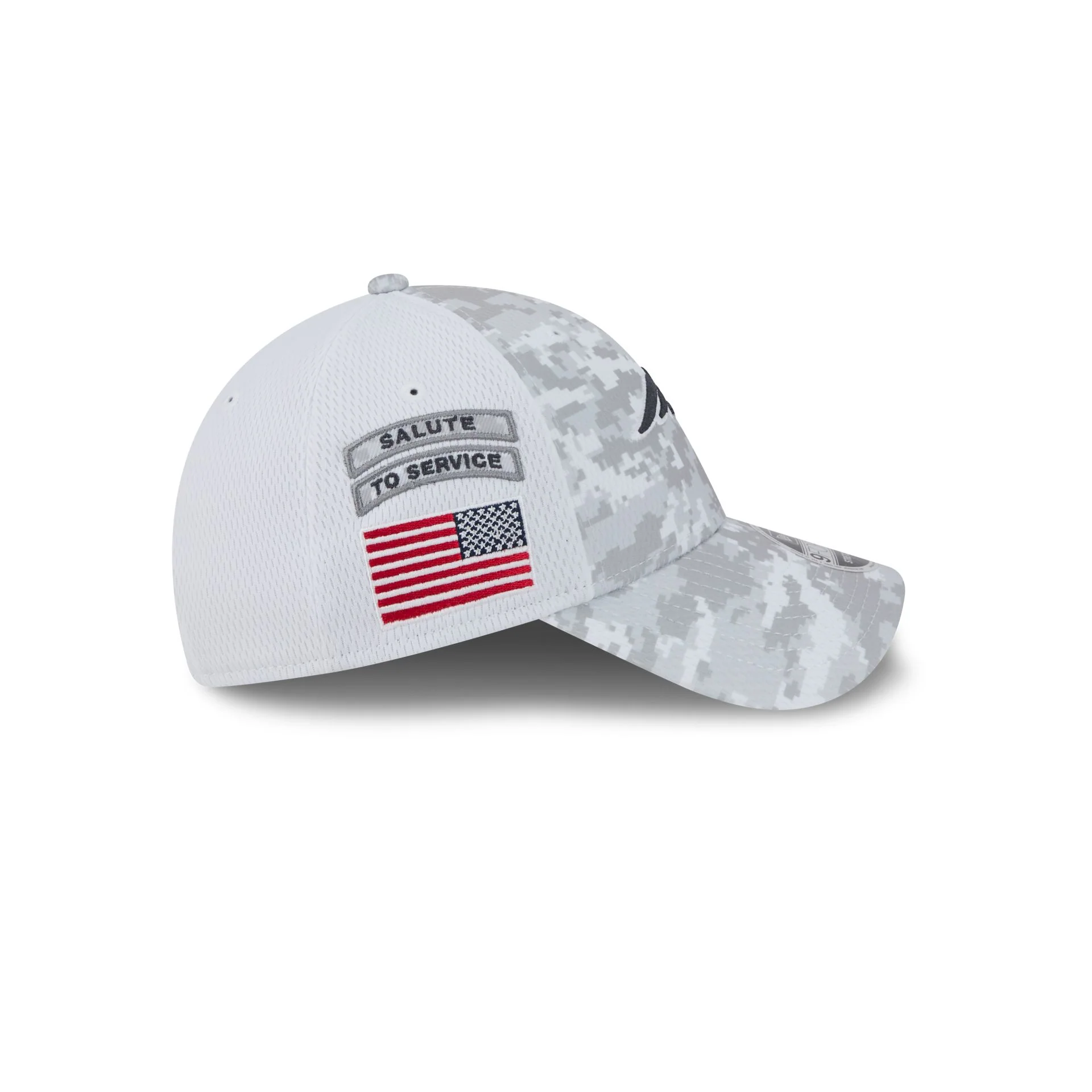 New England Patriots 2024 Salute to Service 9FORTY Stretch-Snap Hat