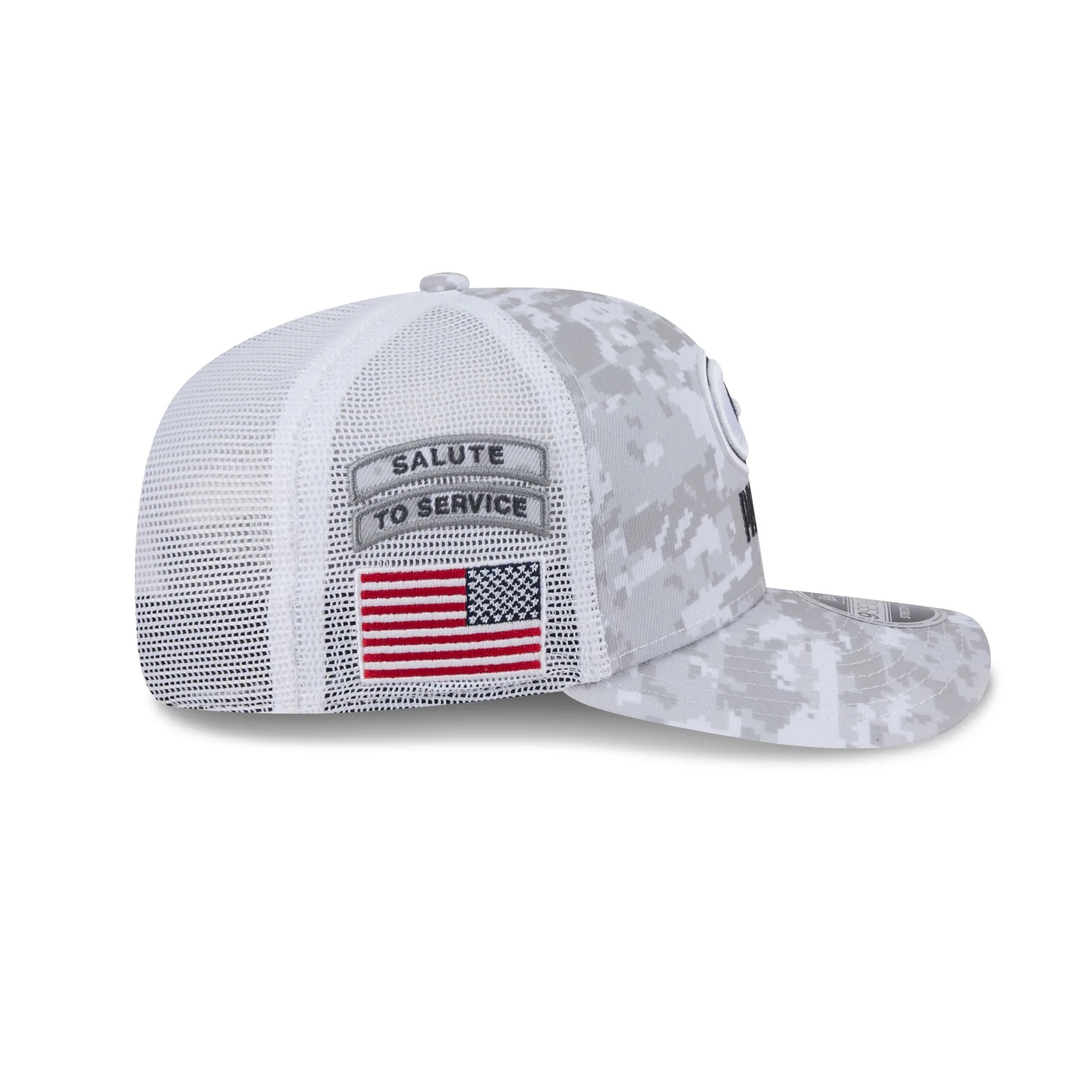 Green Bay Packers 2024 Salute to Service 9SEVENTY Trucker Hat