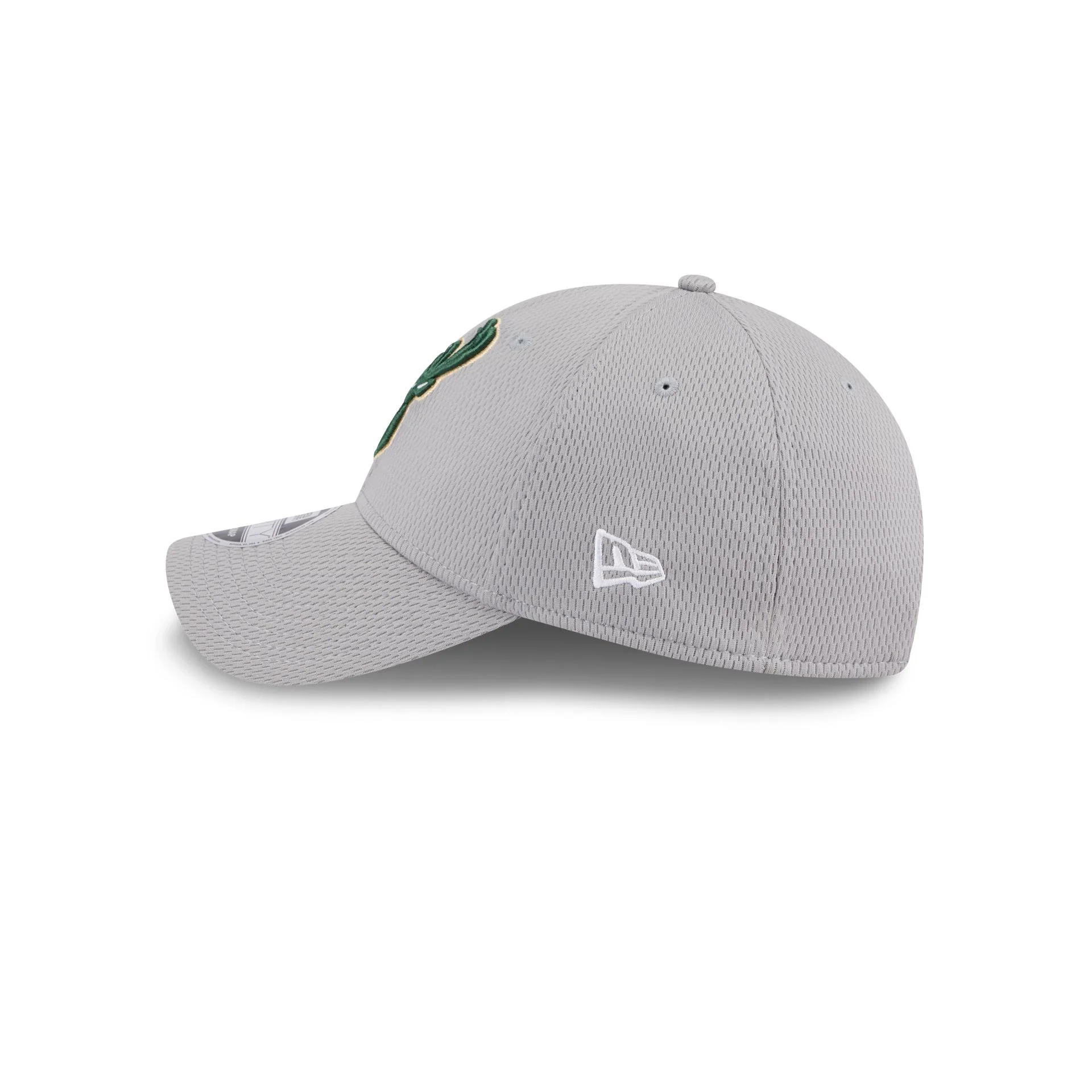 Milwaukee Bucks Gray 9FORTY Stretch-Snap Hat