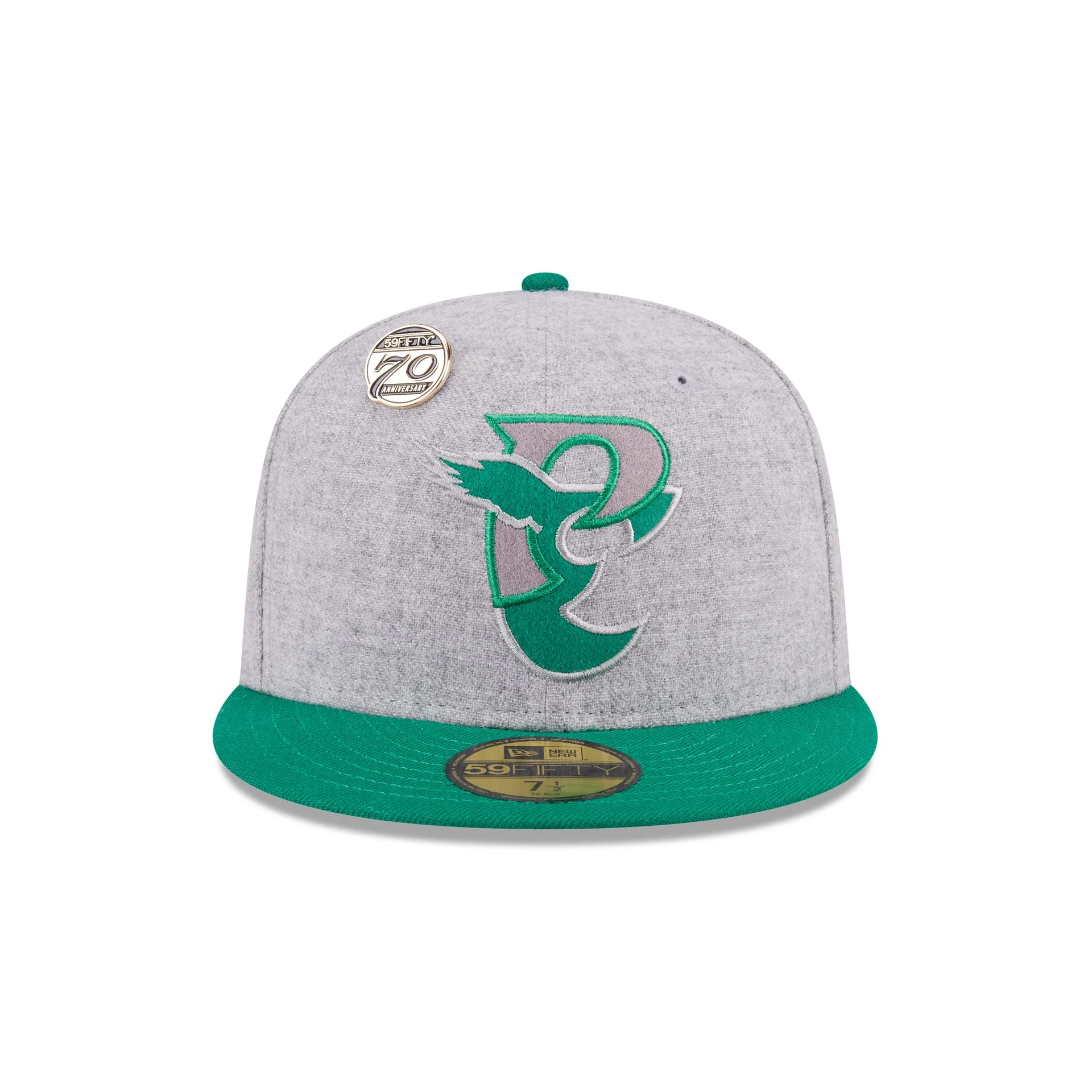 Philadelphia Eagles 70th Anniversary Gray 59FIFTY Fitted Hat