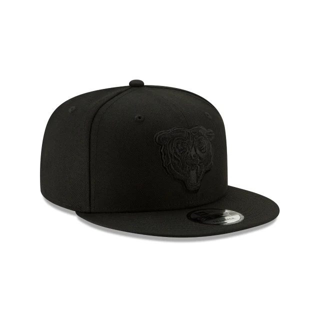 Chicago Bears Basic Black On Black 9FIFTY Snapback Hat