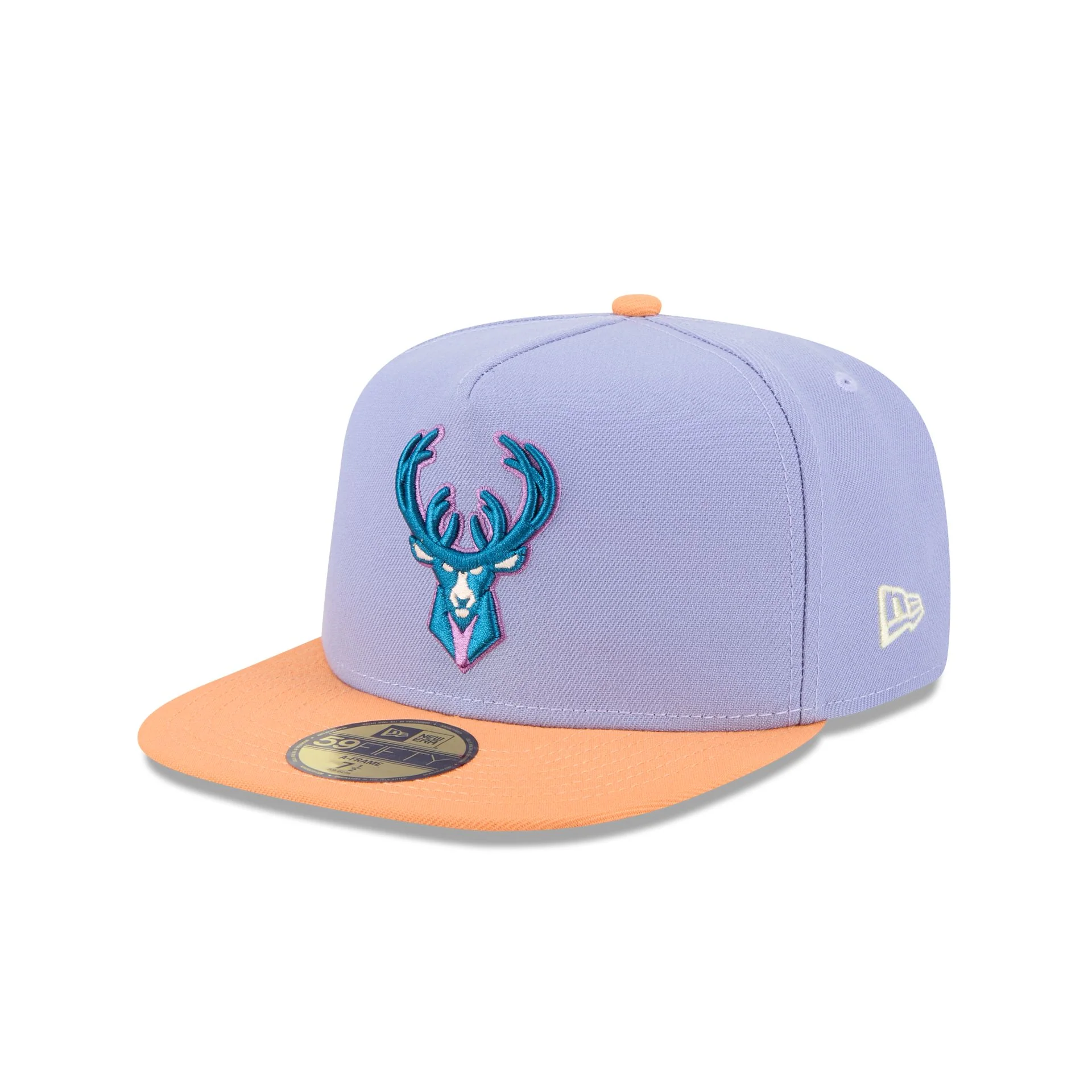 Milwaukee Bucks Lavender 59FIFTY A-Frame Fitted Hat