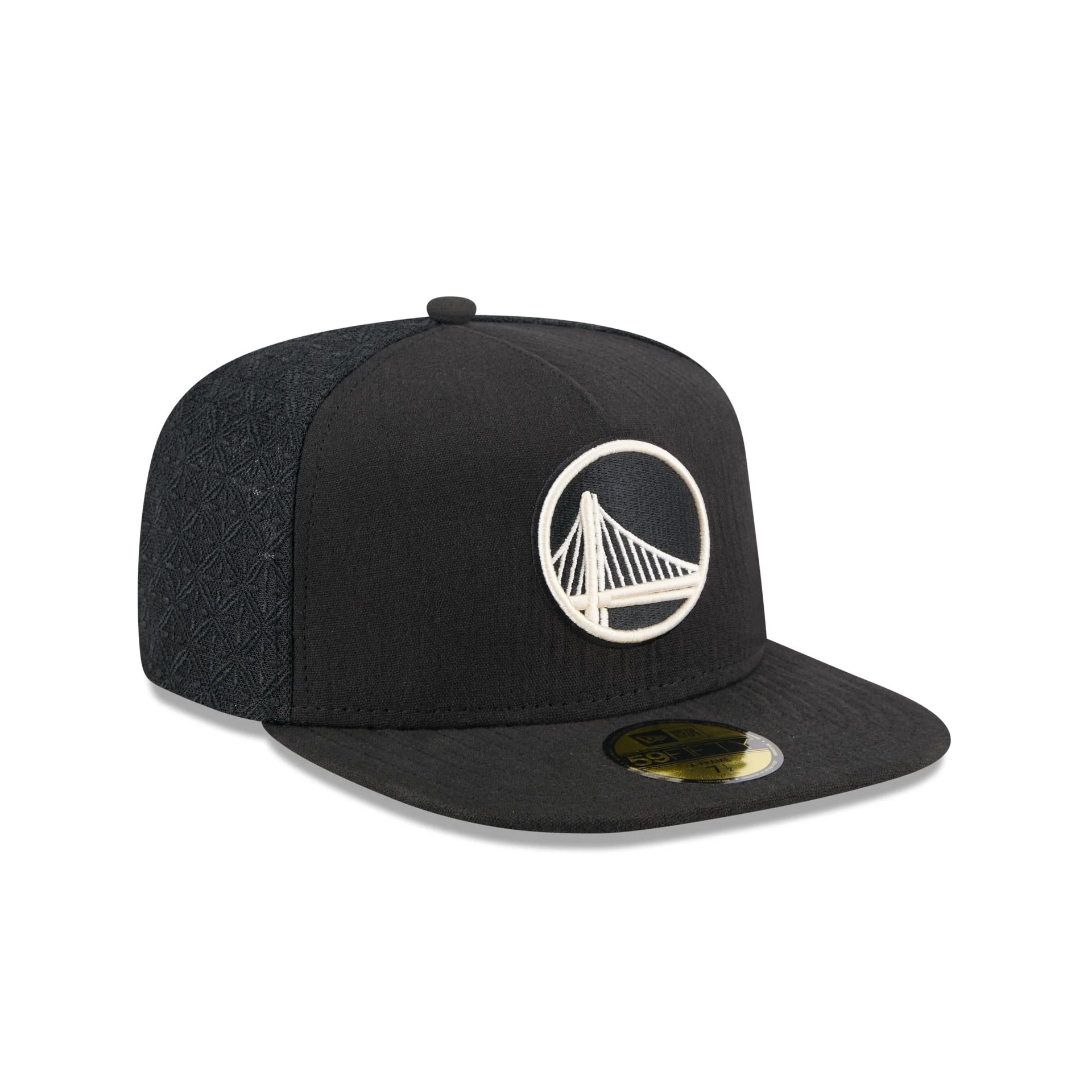 Golden State Warriors Black Mesh 59FIFTY A-Frame Fitted Hat