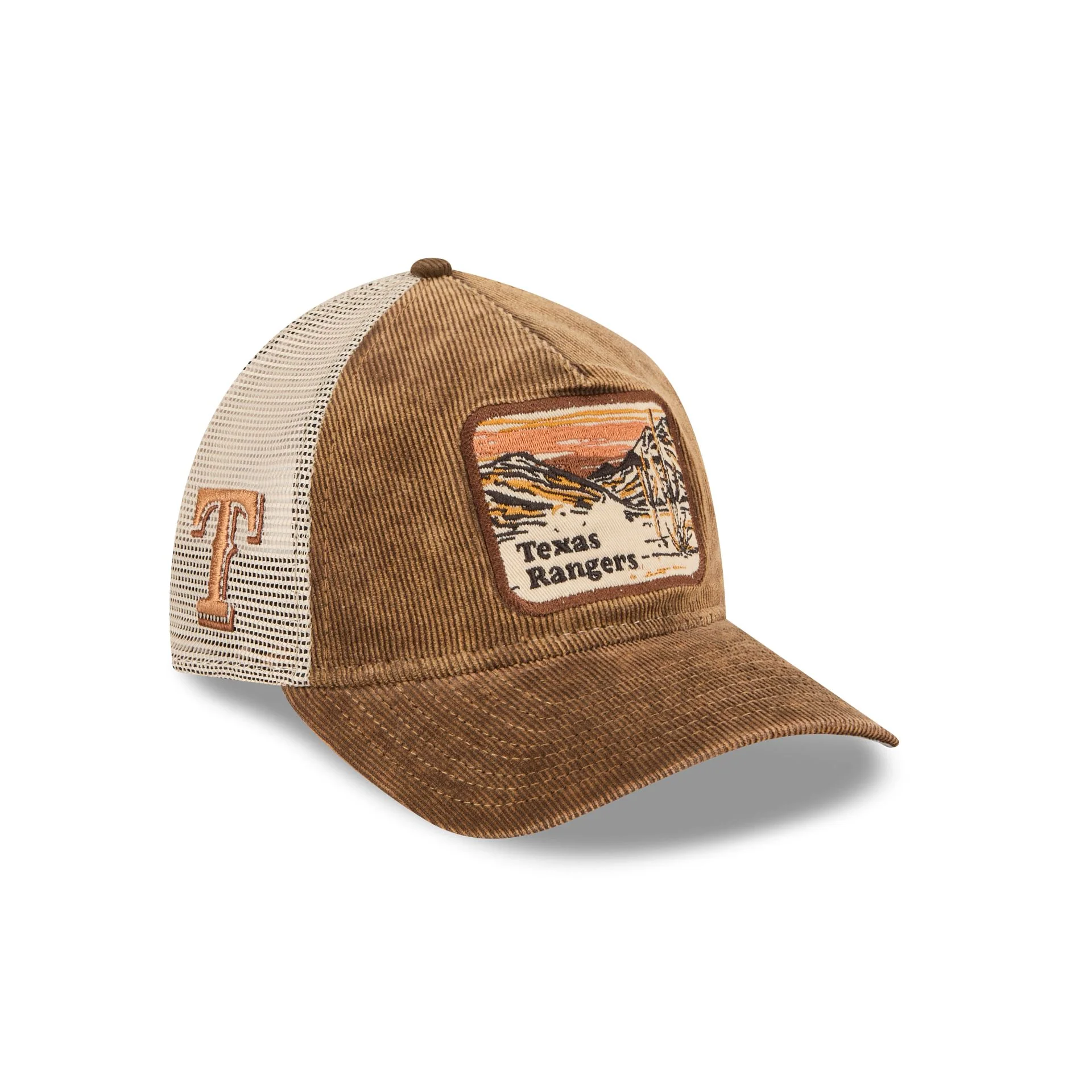 Texas Rangers Vintage Landscape Brown 9TWENTY A-Frame Trucker Hat
