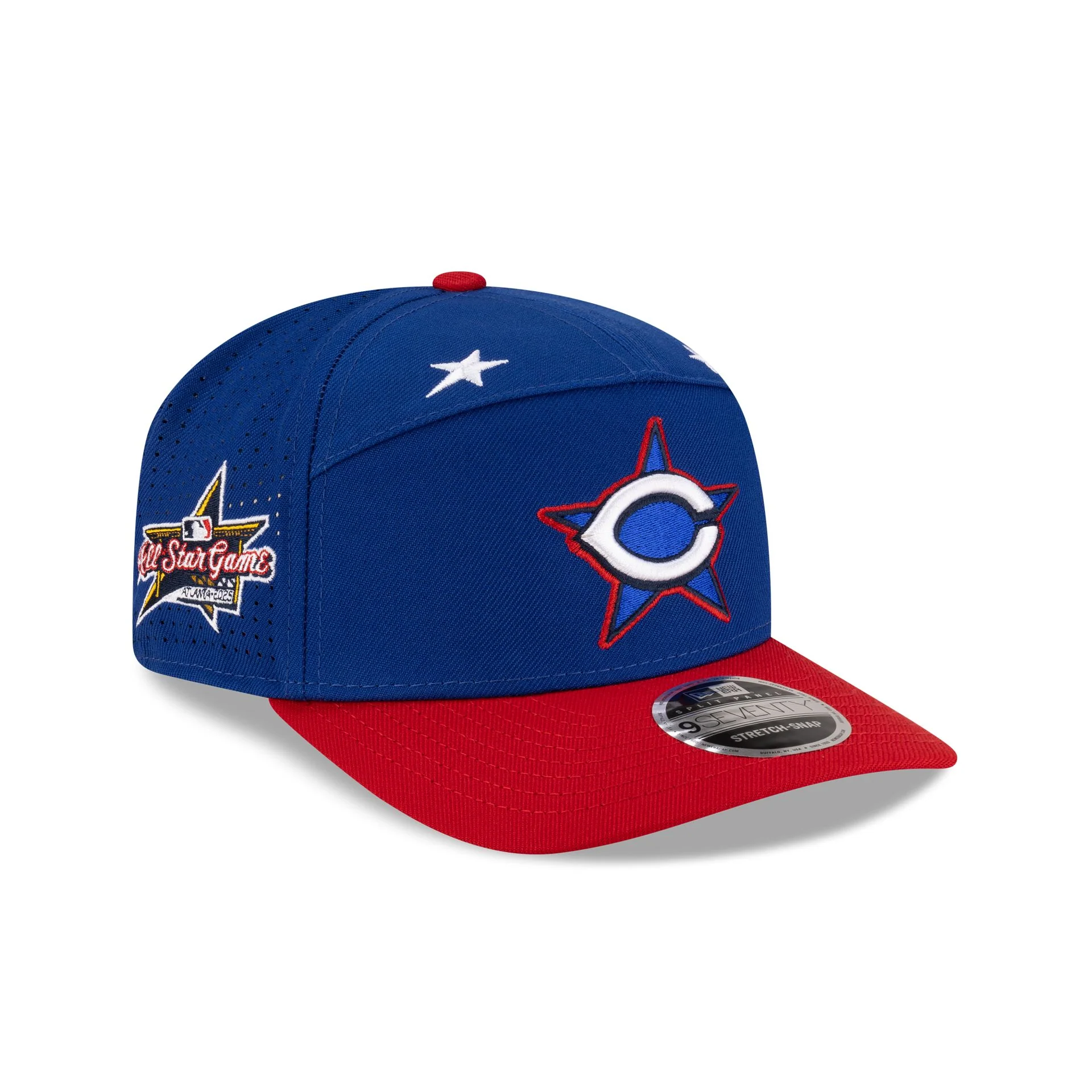 Cincinnati Reds 2025 All-Star Game Workout Split Panel 9SEVENTY Stretch-Snap Hat