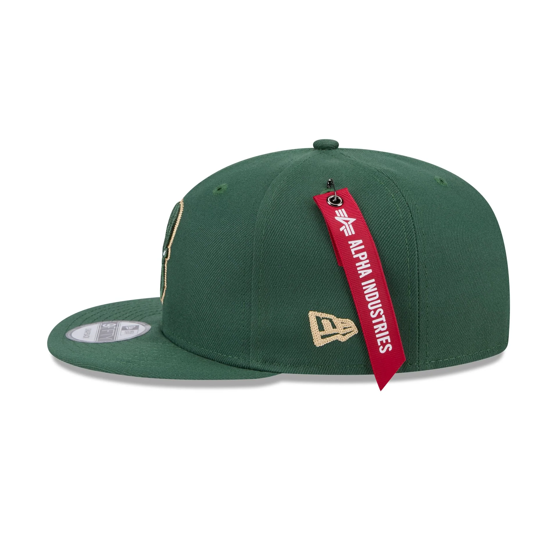 Alpha Industries x Milwaukee Bucks Green 9FIFTY Snapback Hat