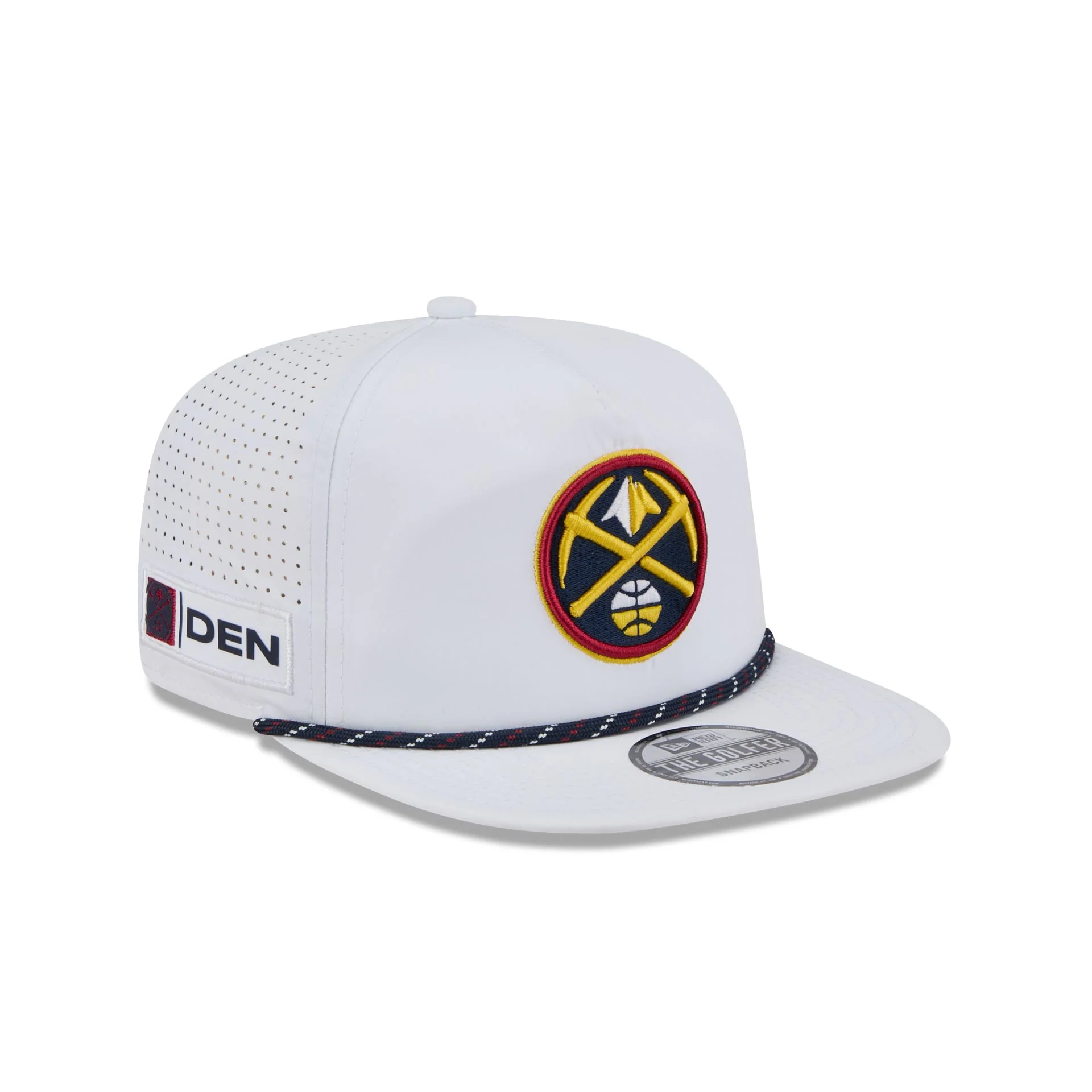 Denver Nuggets Optic White Performance Rope Golfer Hat