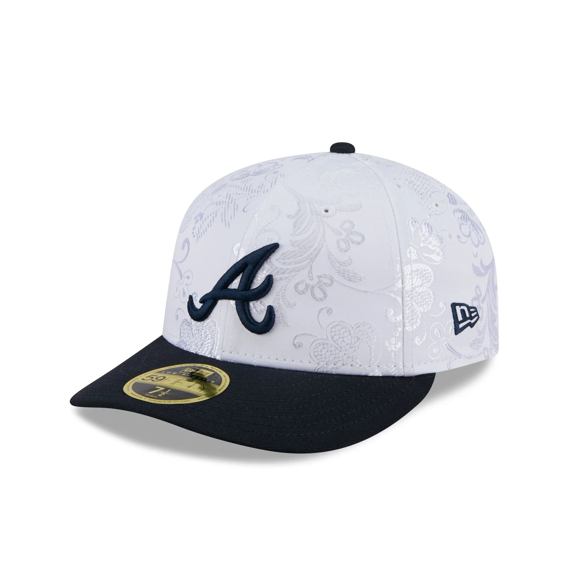 Atlanta Braves Floral Shine Low Profile 59FIFTY Fitted Hat