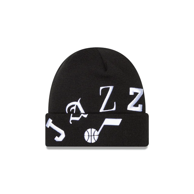 Utah Jazz Blackletter Knit Hat