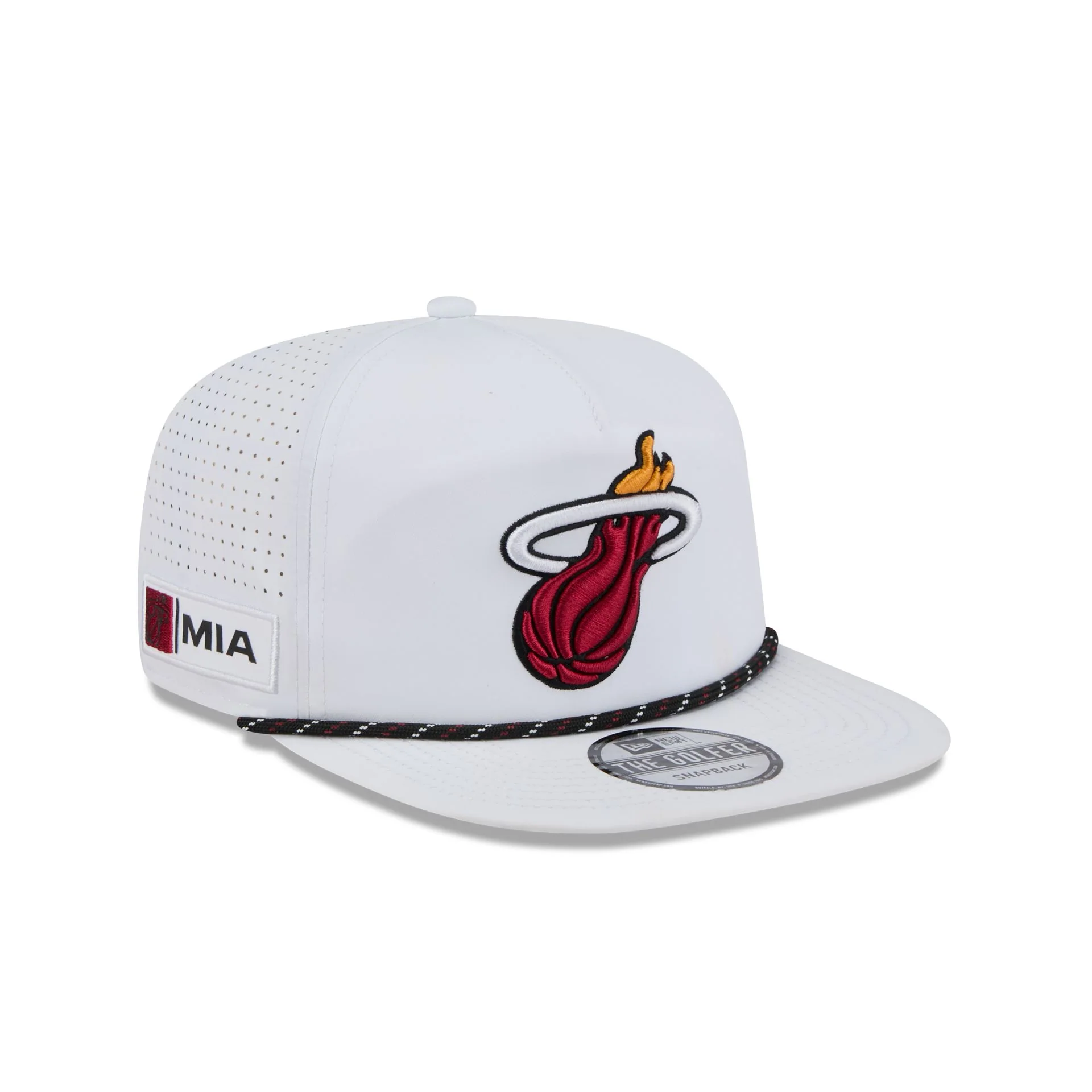Miami Heat Optic White Performance Rope Golfer Hat