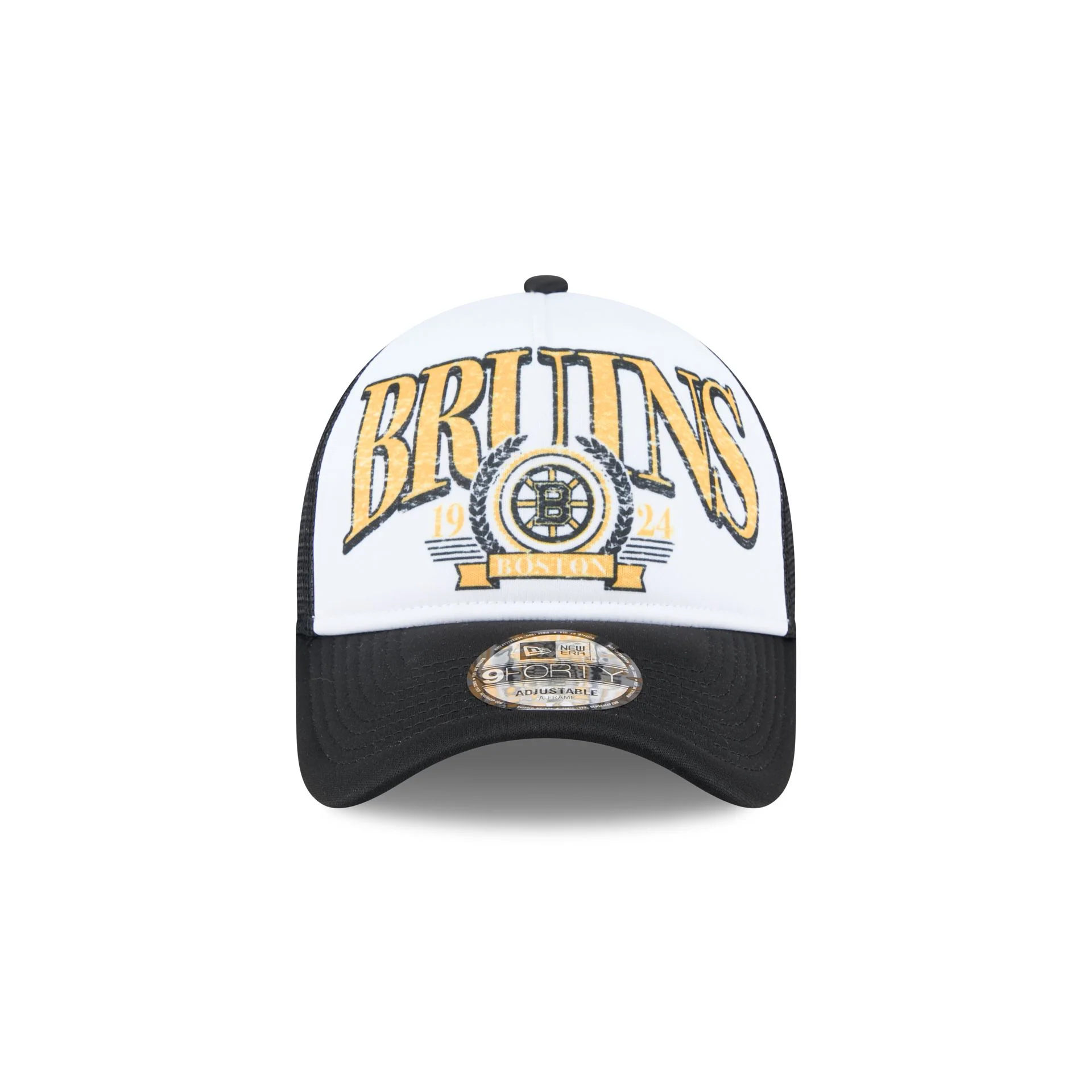 Boston Bruins Distressed 9FORTY A-Frame Trucker Hat