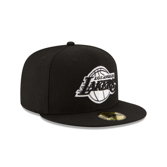 Los Angeles Lakers Black & White 59FIFTY Fitted Hat