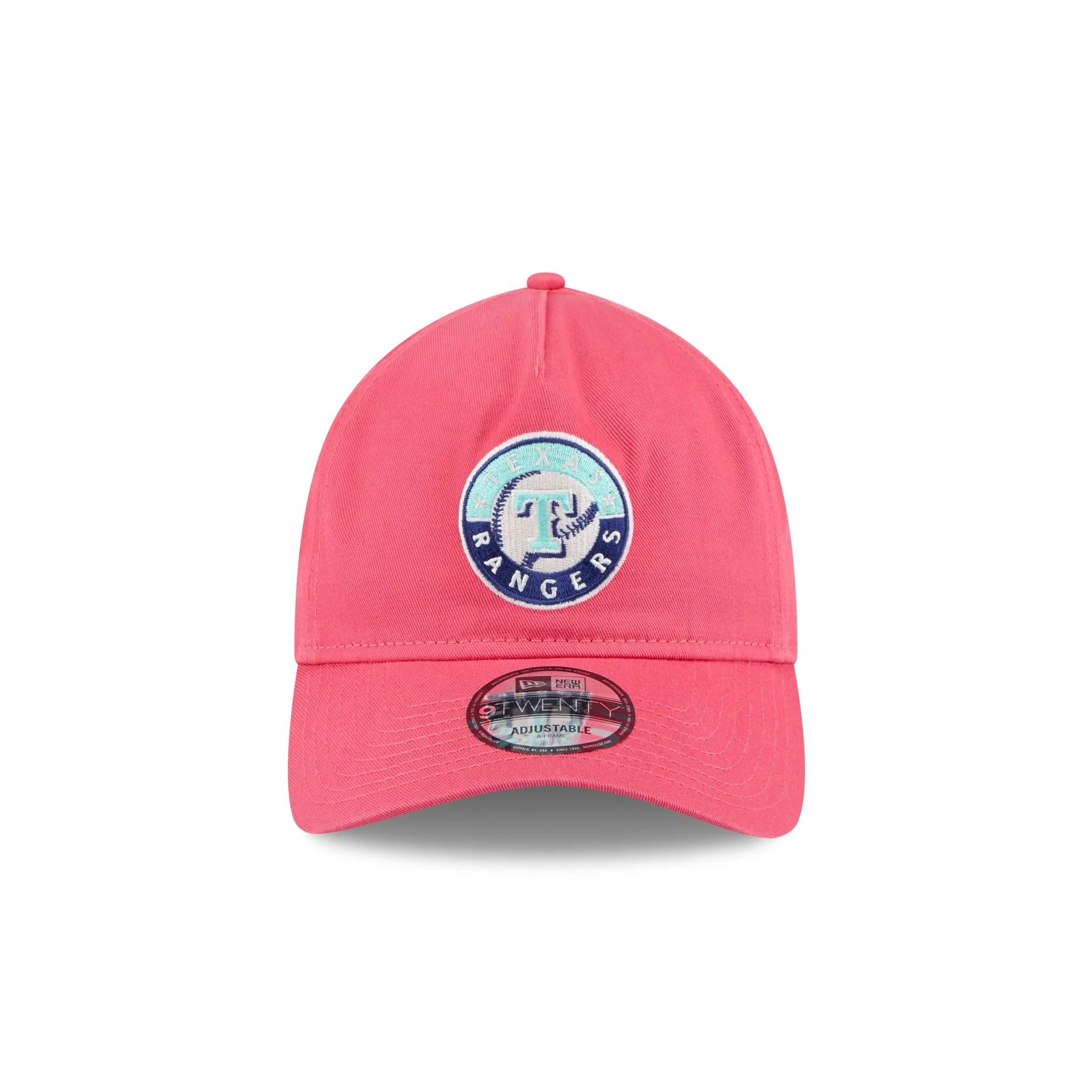 Texas Rangers Coral 9TWENTY A-Frame Adjustable Hat