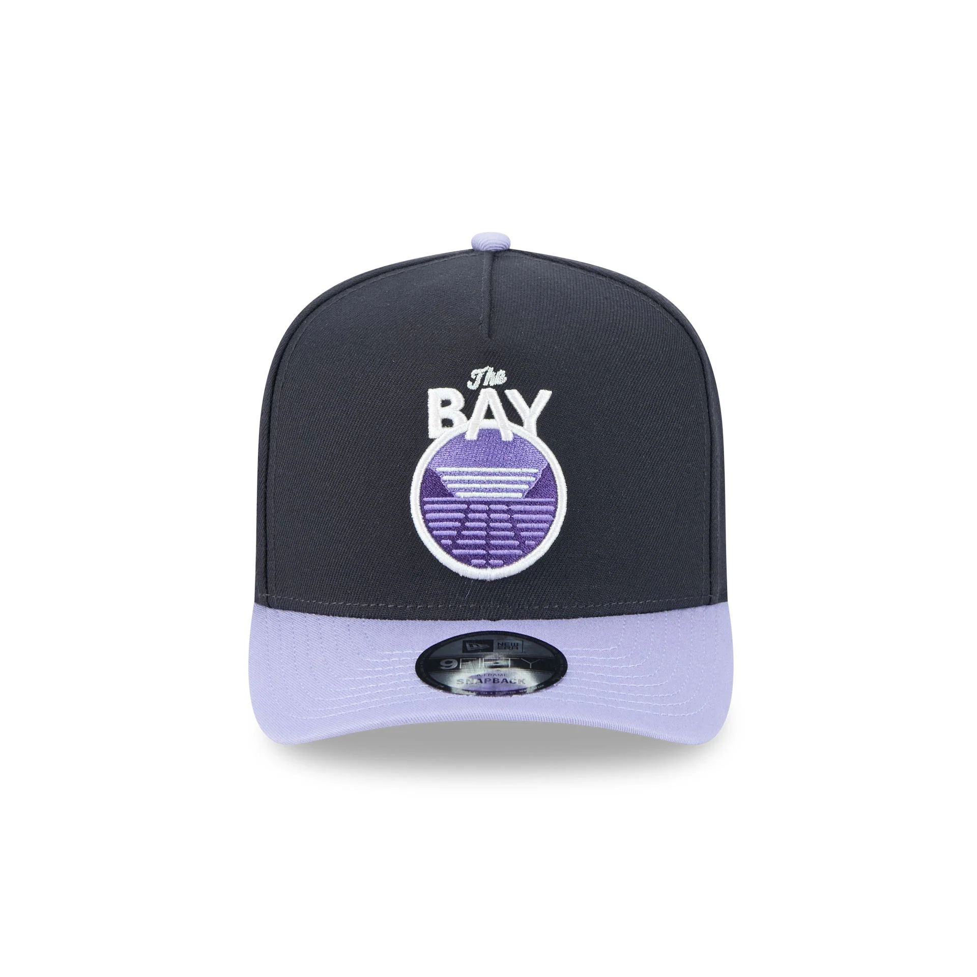 Golden State Warriors Navy Lavender 9FIFTY A-Frame Snapback Hat